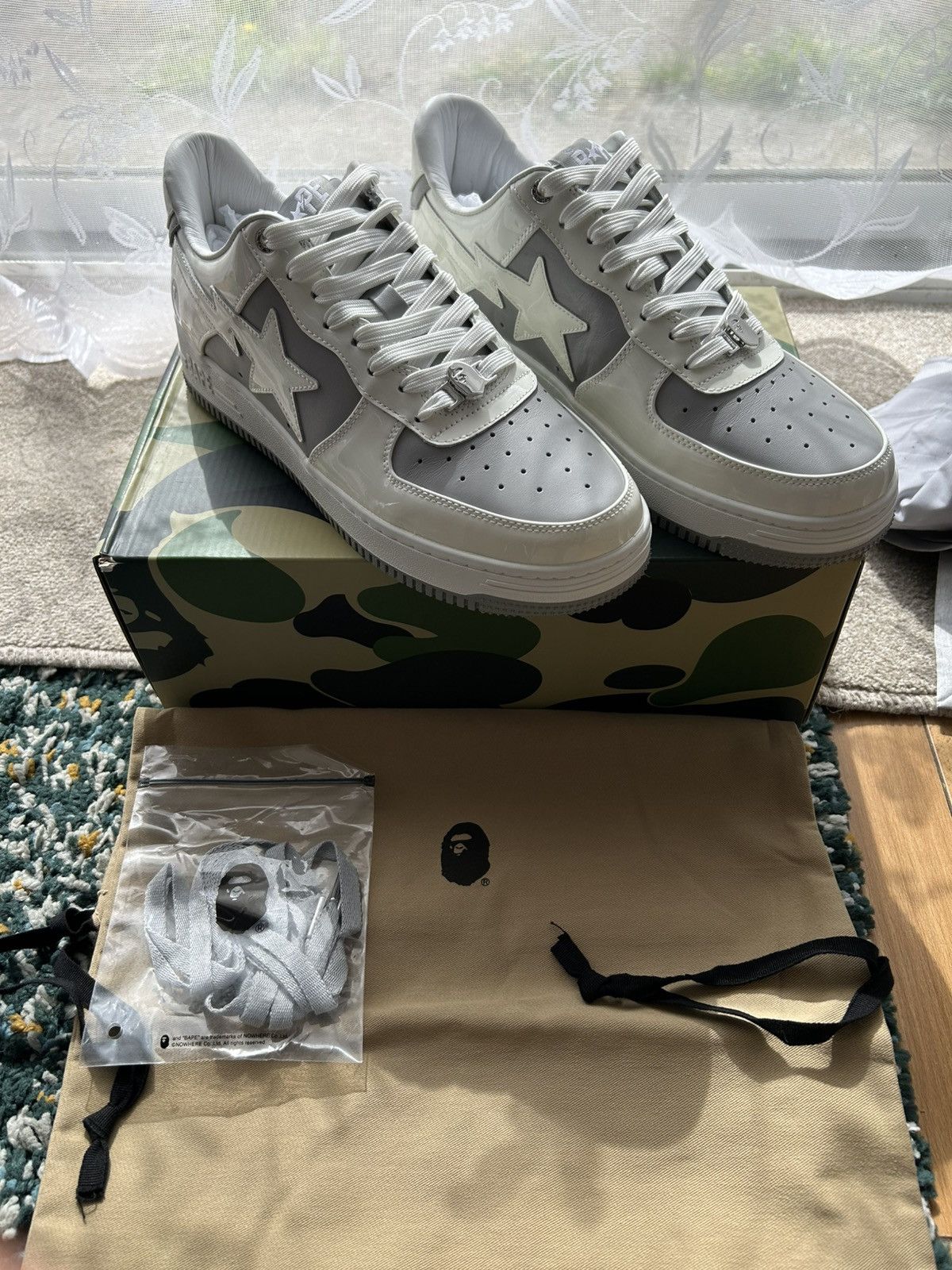 Bape A Bathing Ape Bape sta Low #6 Gray - 1K30191328 - US11 Size US 11 / EU 44 - 2 Thumbnail