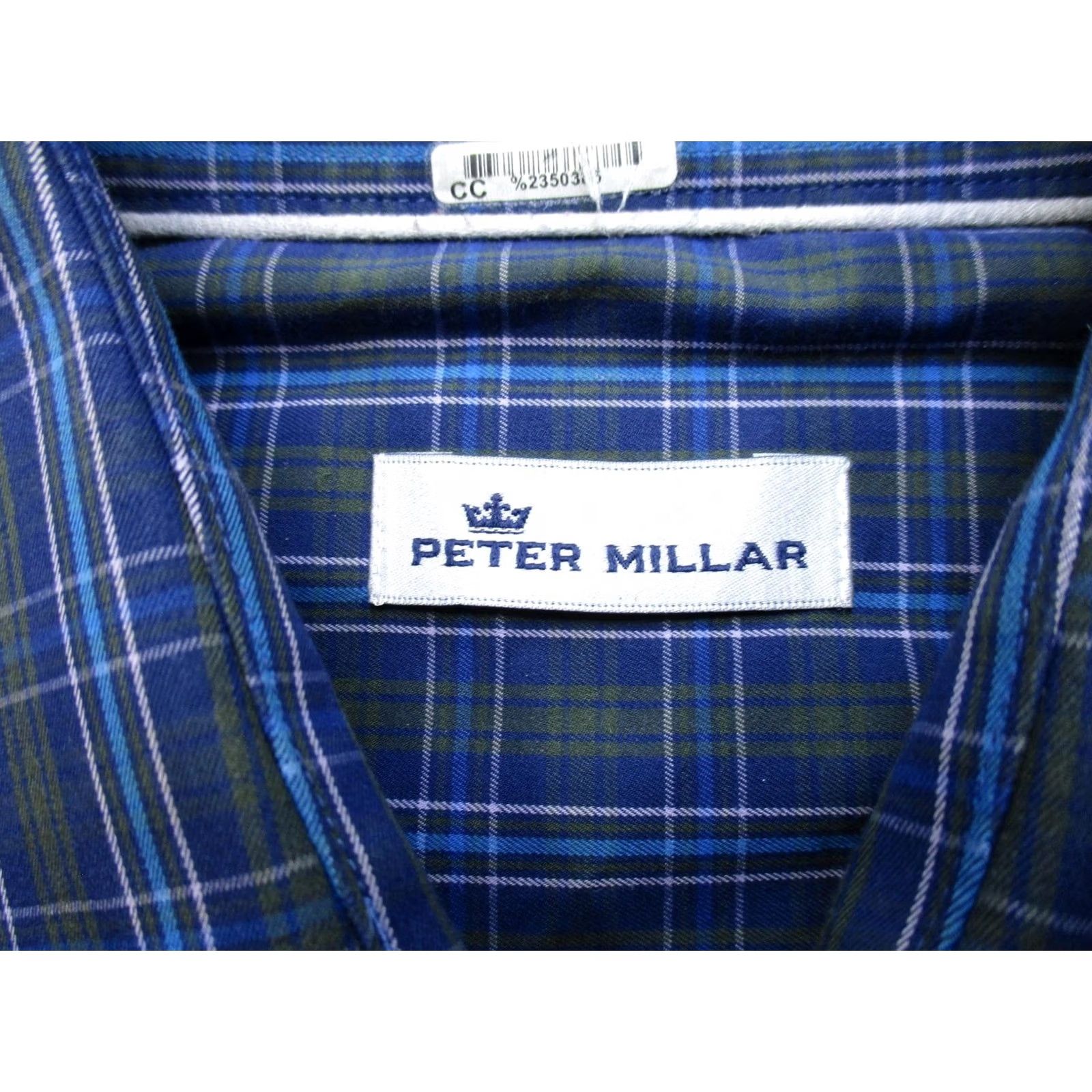 Peter Millar Peter Millar Shirt Mens Medium Blue Plaid Long Sleeve Stretch Button Up Casual Size US M / EU 48-50 / 2 - 3 Thumbnail