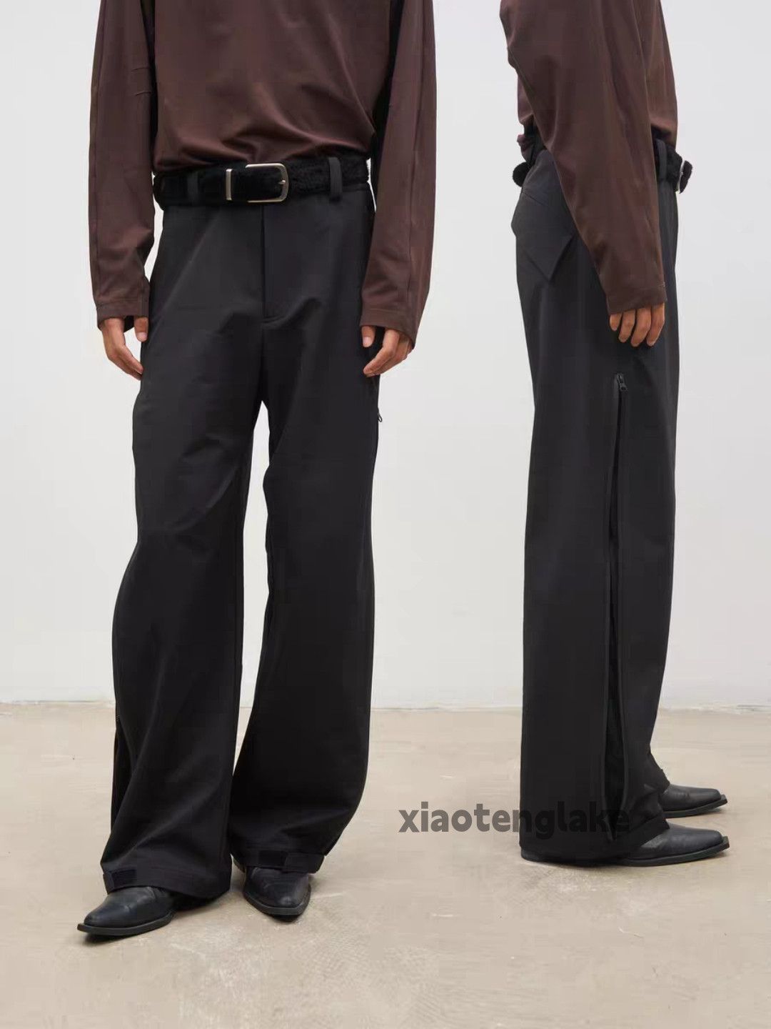 Vintage ltx vintage loose baggy cleanfit yuppie flared zipper pants Size US 36 / EU 52 - 5 Thumbnail