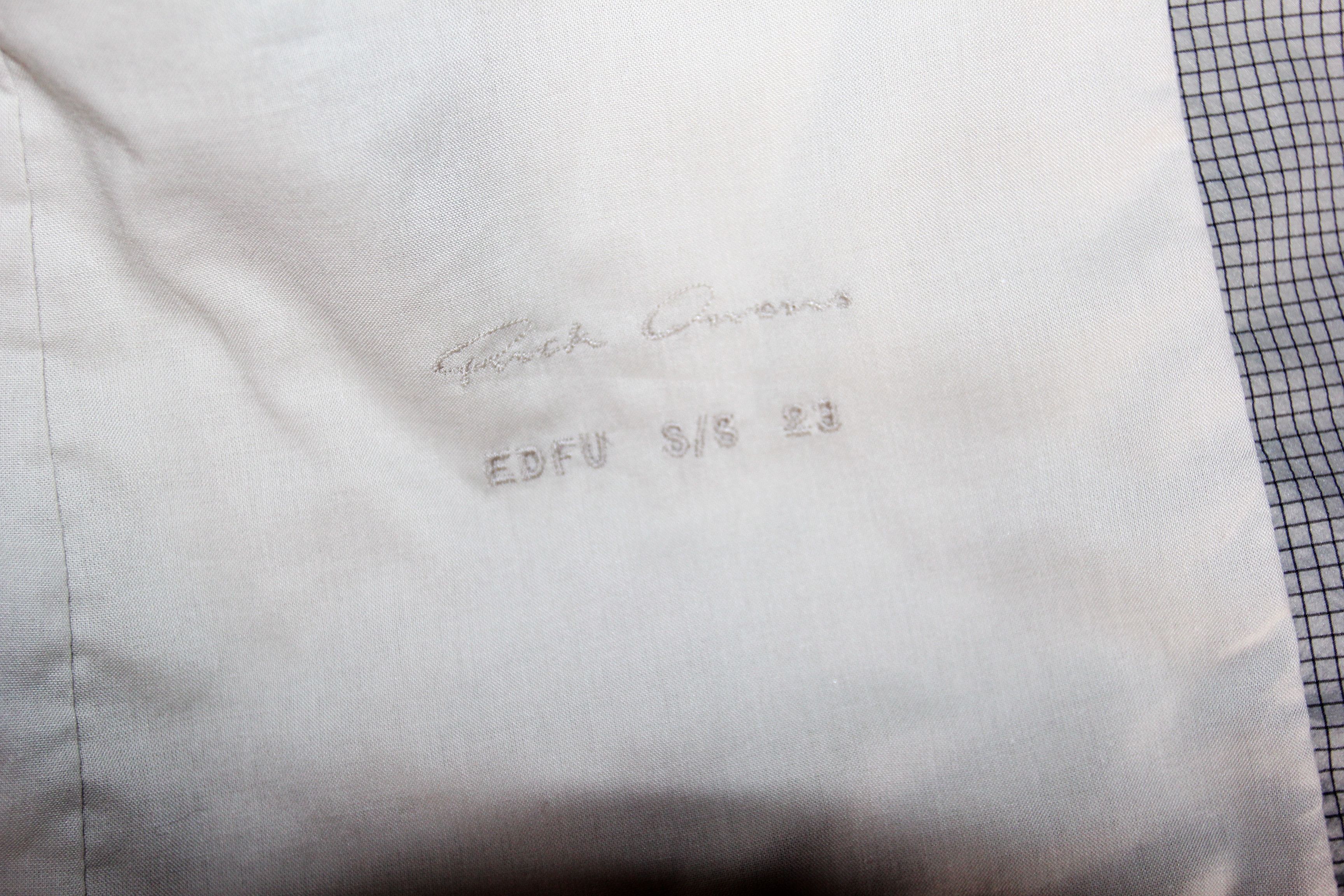 Rick Owens BNWT SS23 RICK OWENS "EDFU" FOGPOCKET CHECKERED JACKET 50 Size US M / EU 48-50 / 2 - 9 Thumbnail
