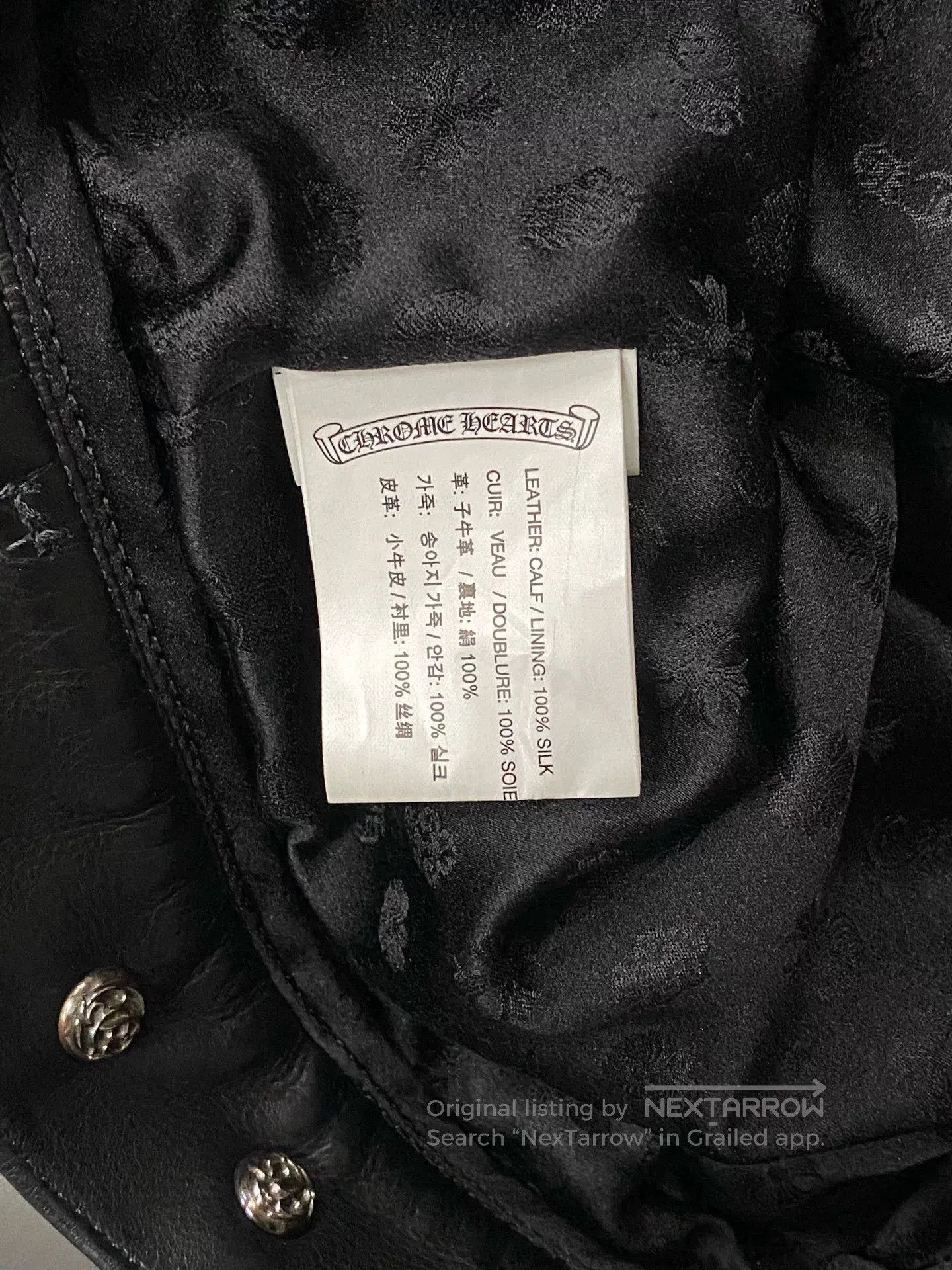 Chrome Hearts chrome hearts black leather jacket size s. Size US S / EU 44-46 / 1 - 7 Thumbnail