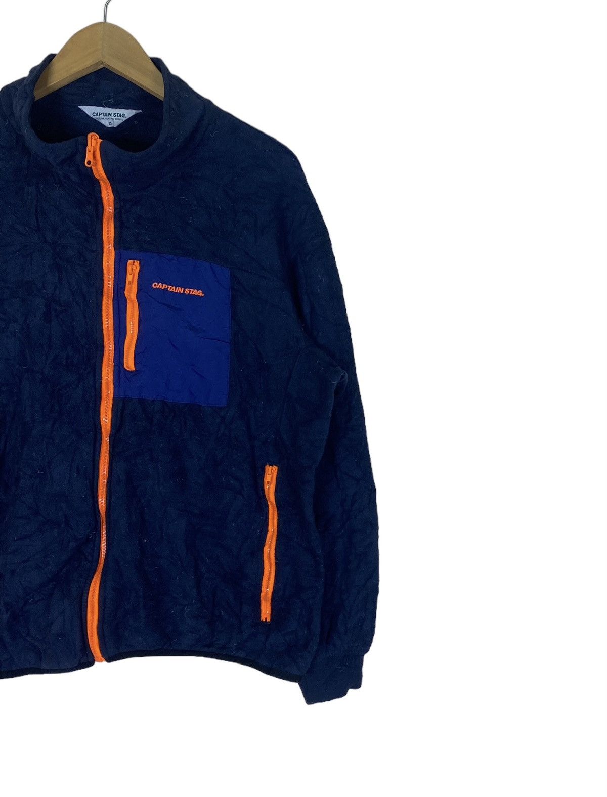 Japanese Brand Japanese Ourdoor Captain Stag Zip Up Fleece Jacket Size US L / EU 52-54 / 3 - 3 Thumbnail