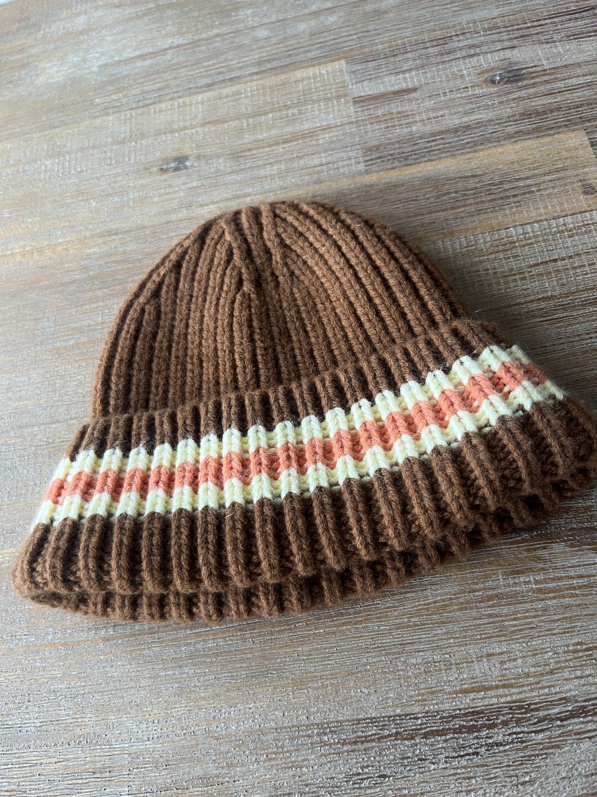 100% Wool Striped Beanie