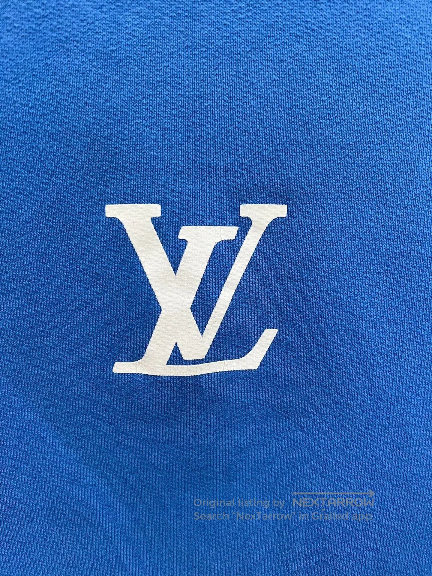 Louis Vuitton LV Blue Slogan Sweatshirt. Size US M / EU 48-50 / 2 - 6 Thumbnail