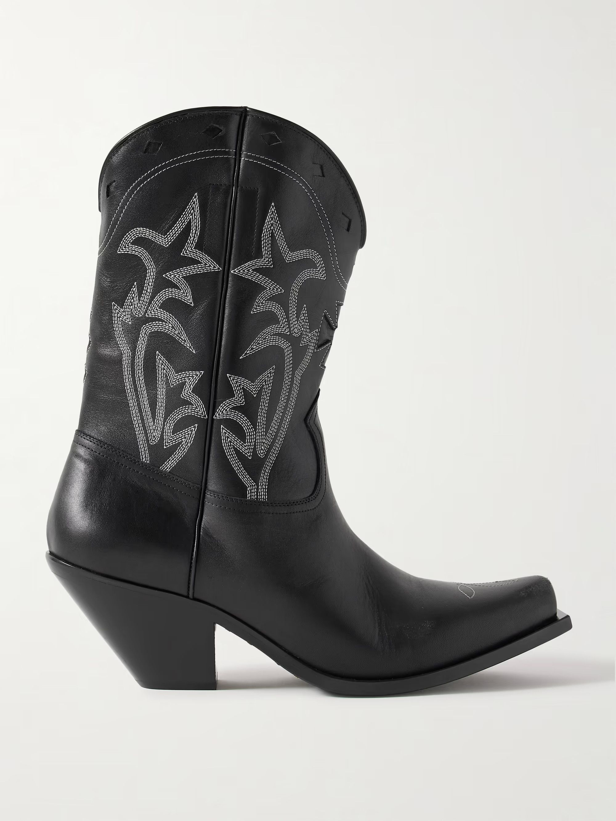 Enfants Riches Deprimes Swiss Cowboy Embroidered Leather Boots Black Size US 8 / EU 41 - 1 Thumbnail