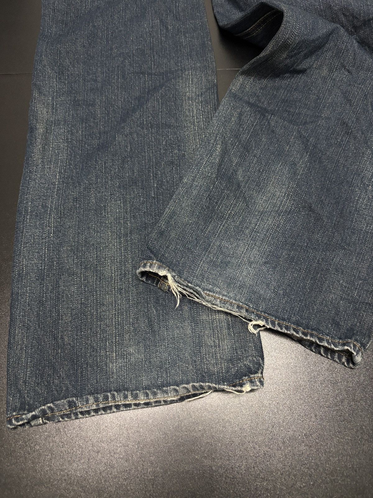 Japanese Brand Jack Serika Embroidery Wide Flare Denim Jeans Size 31" - 7 Thumbnail