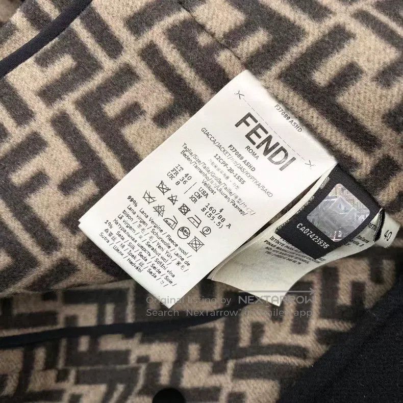 Fendi Fendi Wool Lined Printed Jacket Size XS / US 0-2 / IT 36-38 - 4 Thumbnail