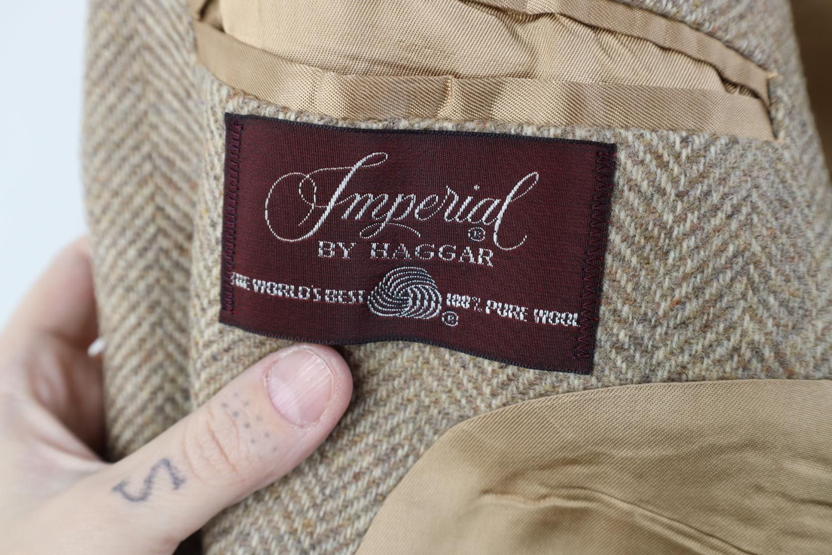 Vintage Vintage 70s Streetwear Herringbone Suit Coat Blazer Jacket Size US XXL / EU 58 / 5 - 15 Thumbnail