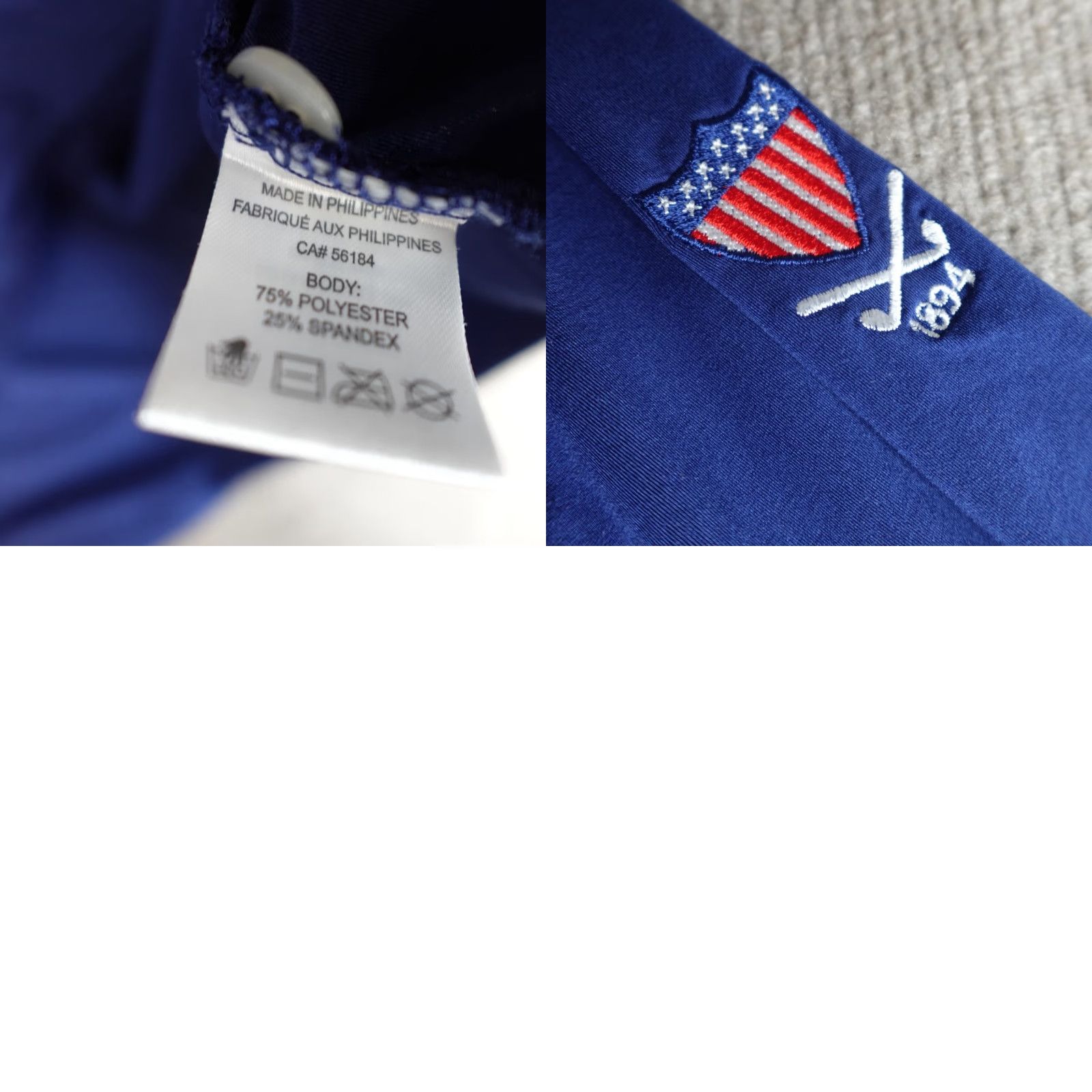 Vintage B. Draddy Polo Shirt M Blue Solid Long Sleeve Washington Country Club Mens Golf Size US M / EU 48-50 / 2 - 8 Thumbnail
