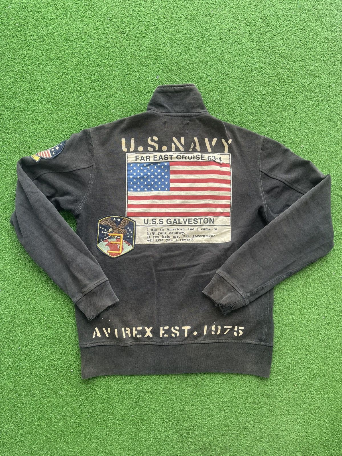 Avirex 🔥HOT🔥VINTAGE AVIREX U.S NAVY PATCHES ZIPPER UP VERY RARE Size US M / EU 48-50 / 2 - 2 Thumbnail