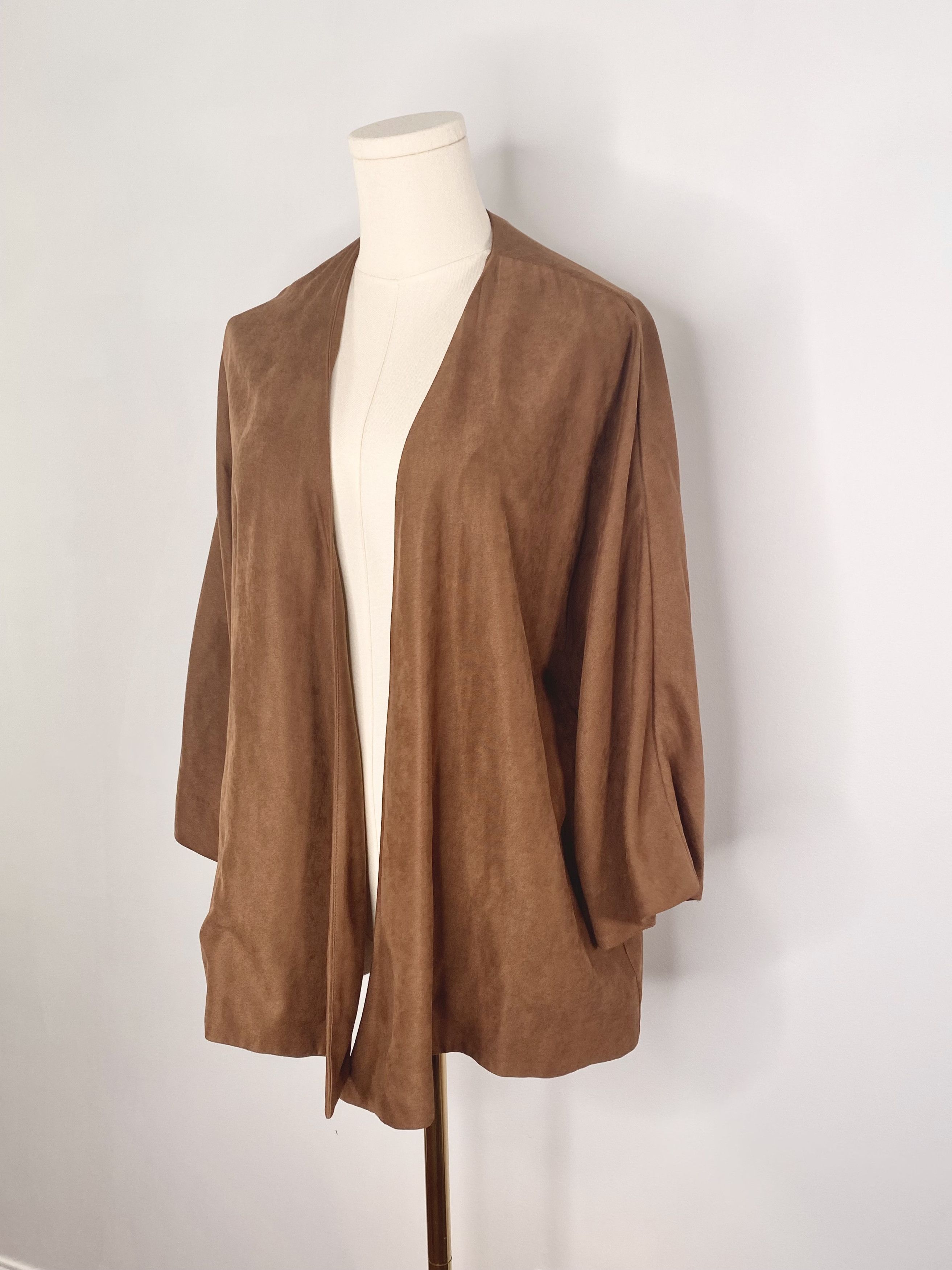 Zara Zara - Suede Like Cardigan Size S / US 4 / IT 40 - 2 Thumbnail