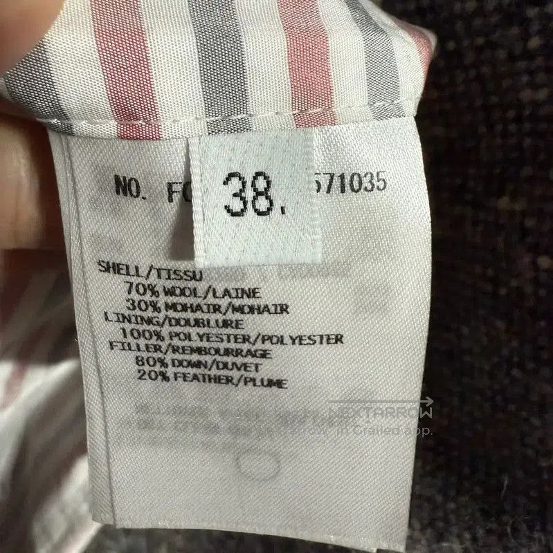 Thom Browne Thom Browne Gray Wool Logo Women's Down Coat . Size XXS / US 00 / IT 34 - 7 Thumbnail