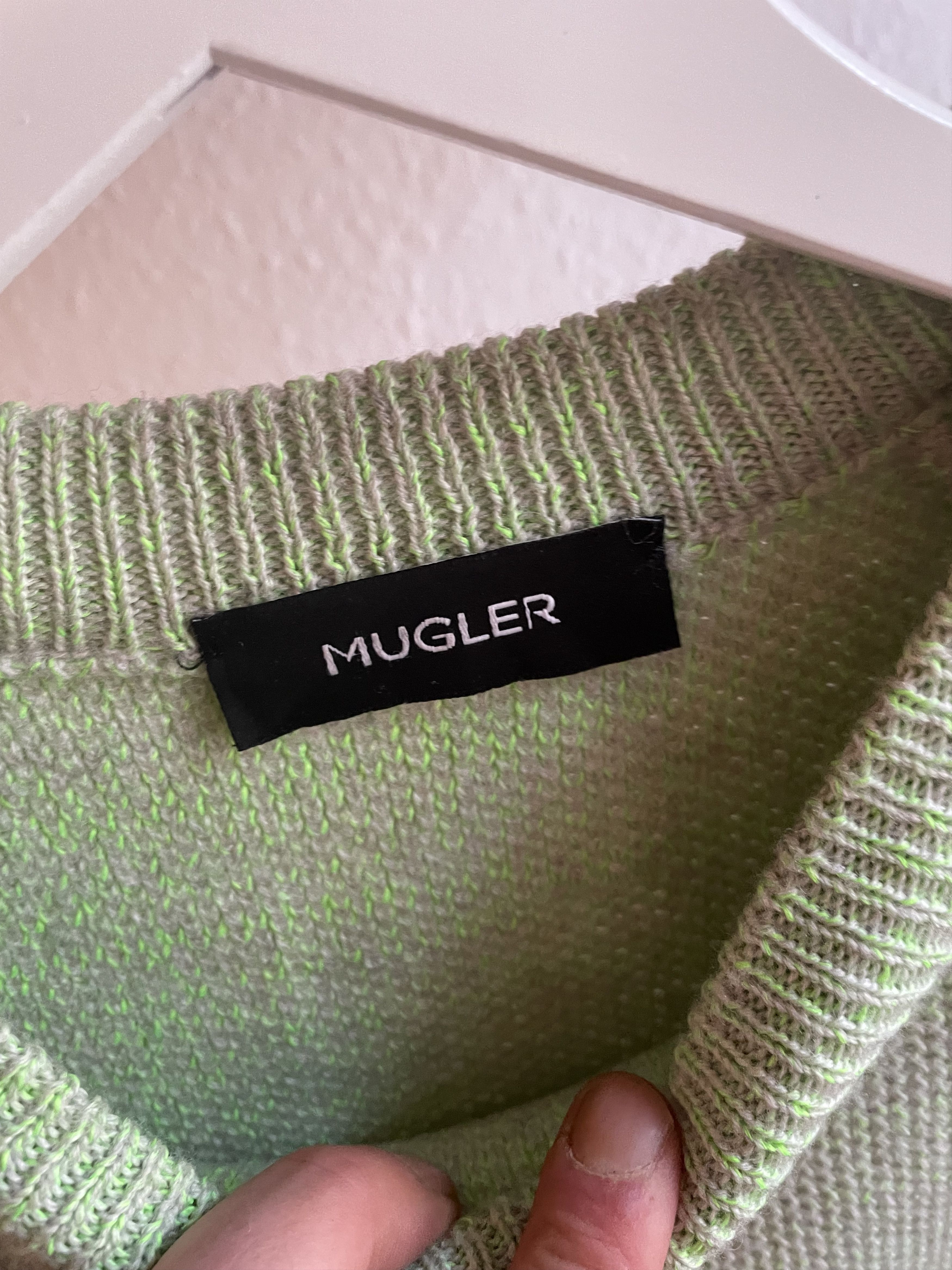 Mugler Green Neon Thread Wool Mix Size US M / EU 48-50 / 2 - 3 Thumbnail