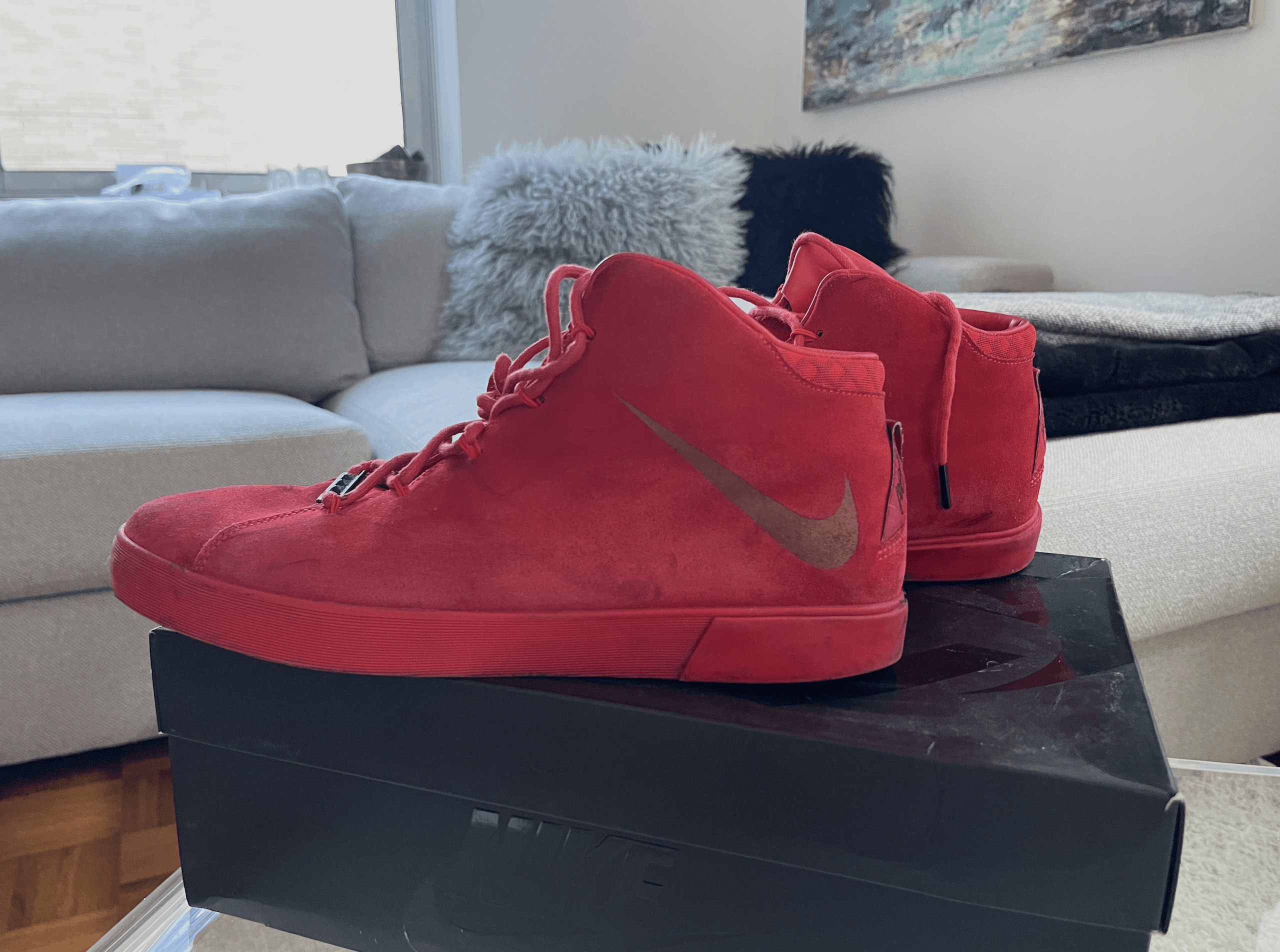 Nike Nike Lebron XII NSW Lifestyle QS (Red) Size US 13 / EU 46 - 1 Thumbnail