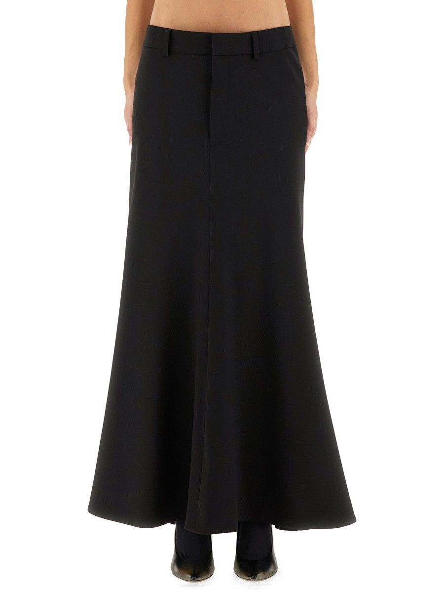 Balenciaga BALENCIAGA "GODET" MAXI SKIRT - BLACK (IT 38) Size 38" / US 16 / IT 52 - 1 Thumbnail