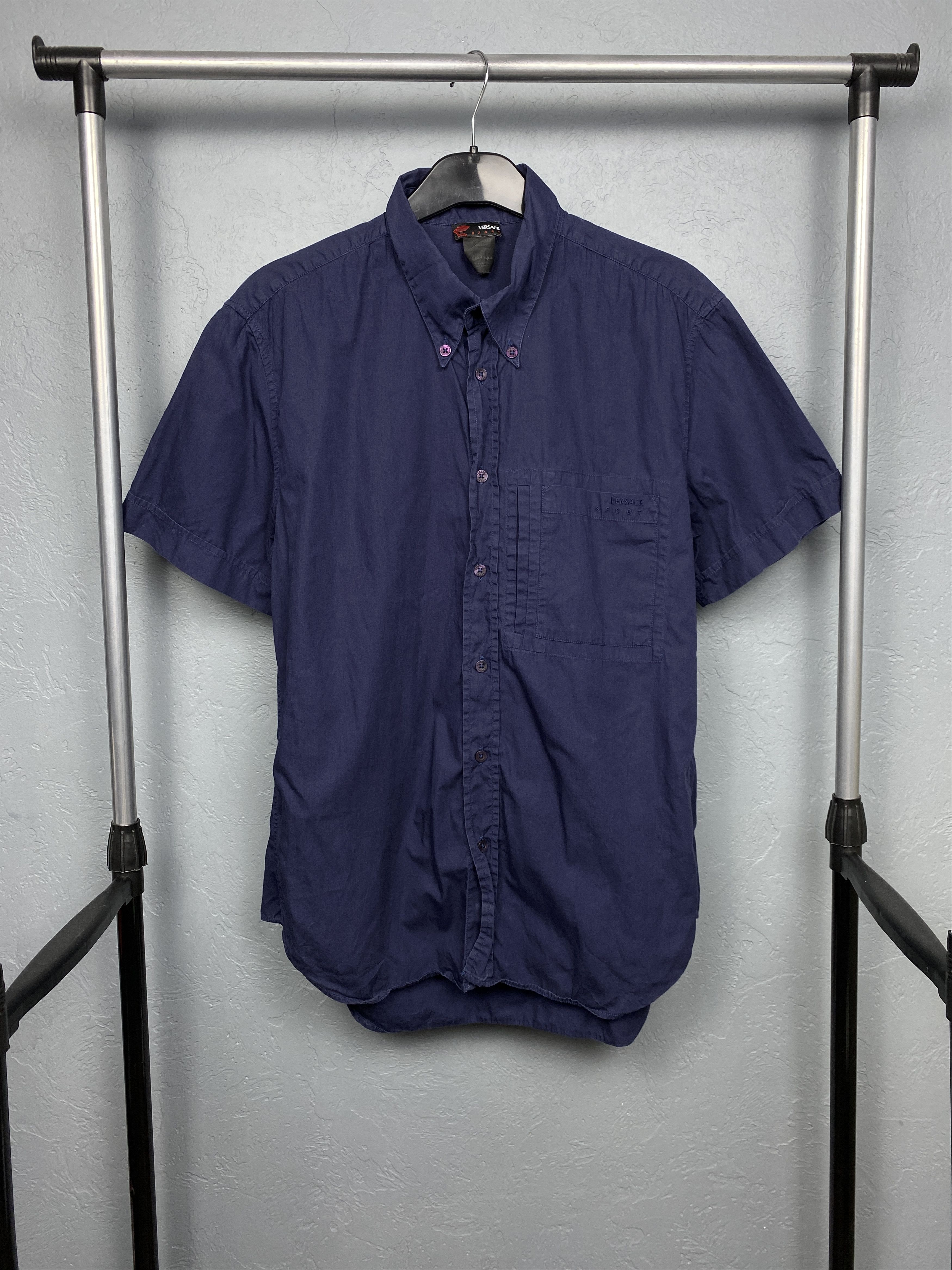 Versace Versace Sport Vintage Mens Short Sleeve Shirt Size US L / EU 52-54 / 3 - 1 Thumbnail