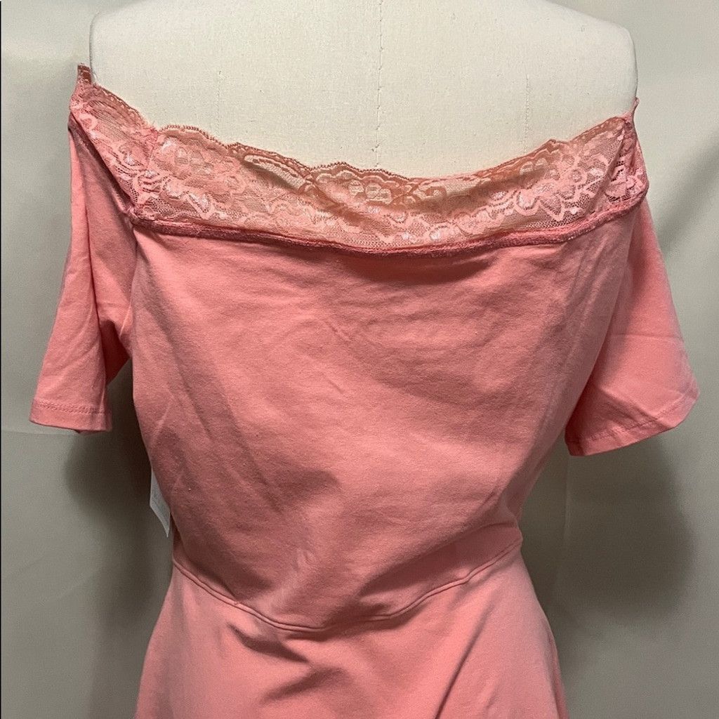 Decree Decree Peach Off-the-Shoulder Dress NWT Size XL / US 12-14 / IT 48-50 - 5 Thumbnail