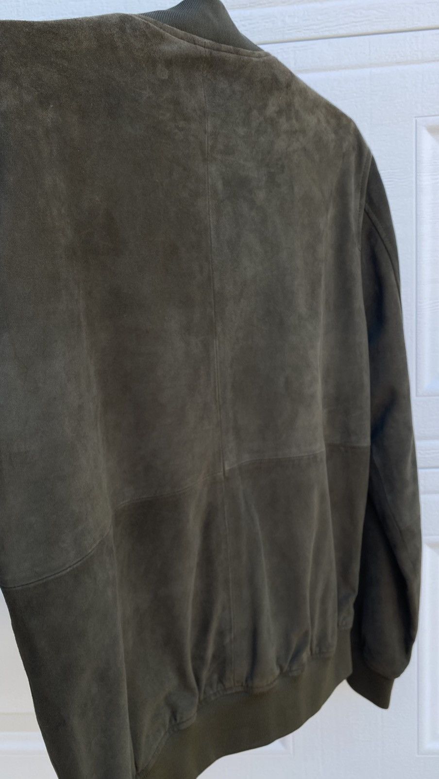 Reiss Reiss Suede Bomber Jacket - Medium - Olive Green Size US M / EU 48-50 / 2 - 6 Thumbnail