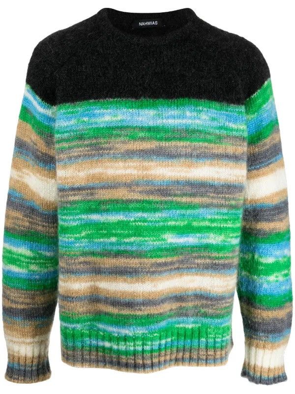 Nahmias Nahmias Intarsia-Knit Sweatshirt (Medium) – New Size US M / EU 48-50 / 2 - 1 Thumbnail