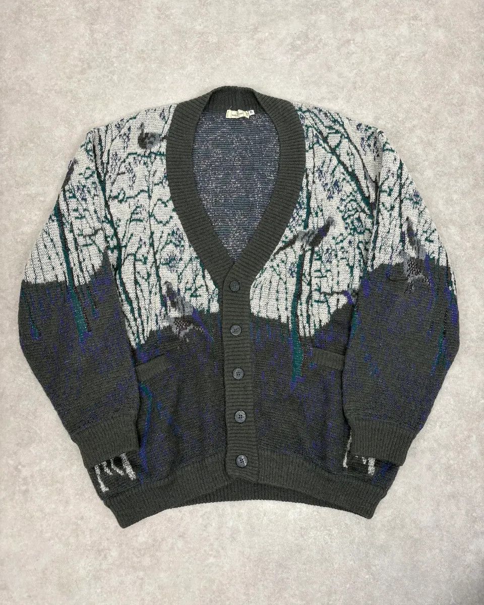 Valentino 2000s Valentino Forest Hunt Black Wool Cardigan Sweater Size US L / EU 52-54 / 3 - 1 Thumbnail