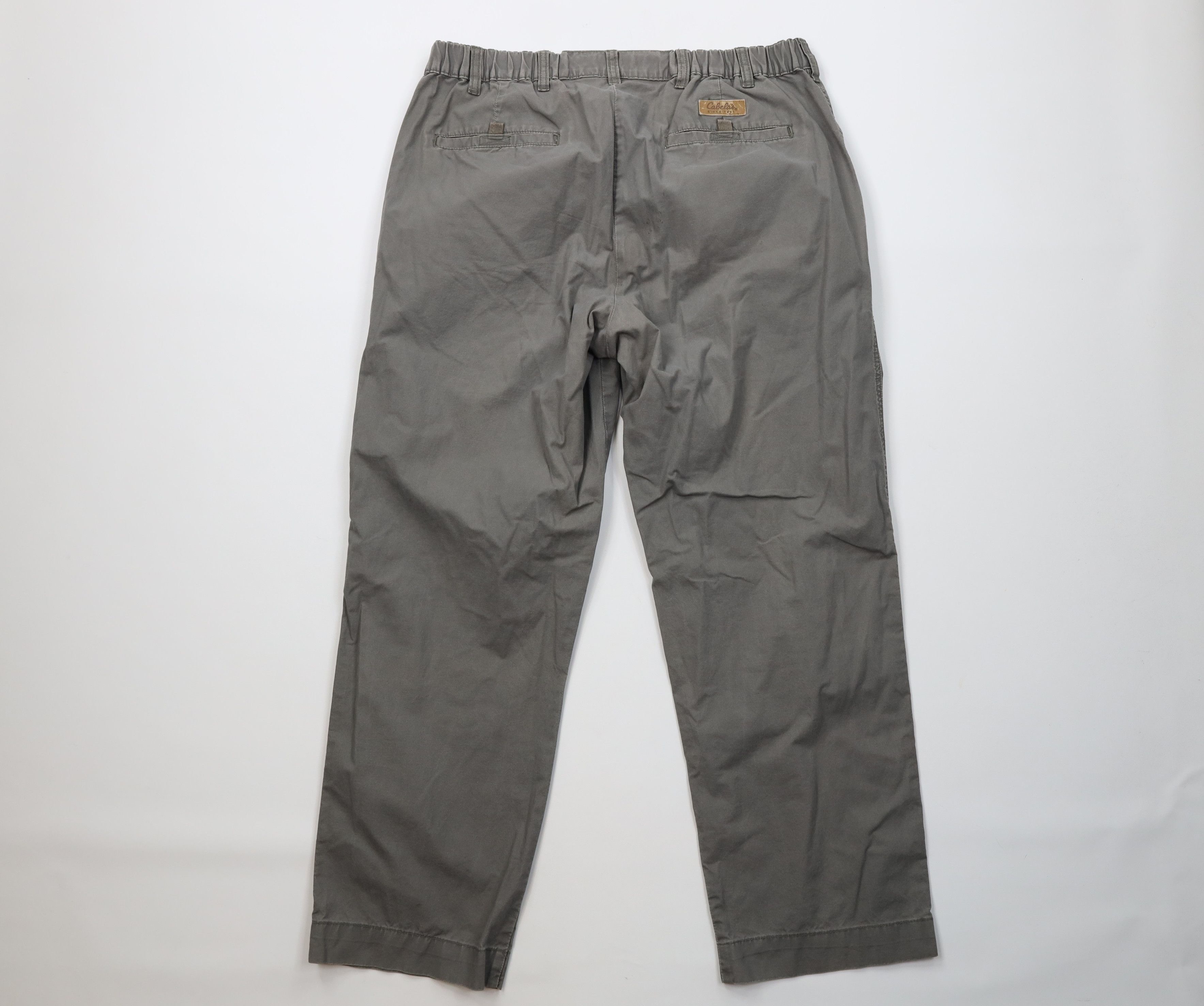 Cabelas Vintage Cabelas Wide Leg Trekking Hiking Pants Green Cotton Size US 36 / EU 52 - 10 Thumbnail