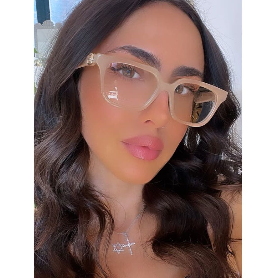 Gucci NEW Gucci GG1536O Nude Beige Cat Eye Eyeglasses Frames  display picture 2