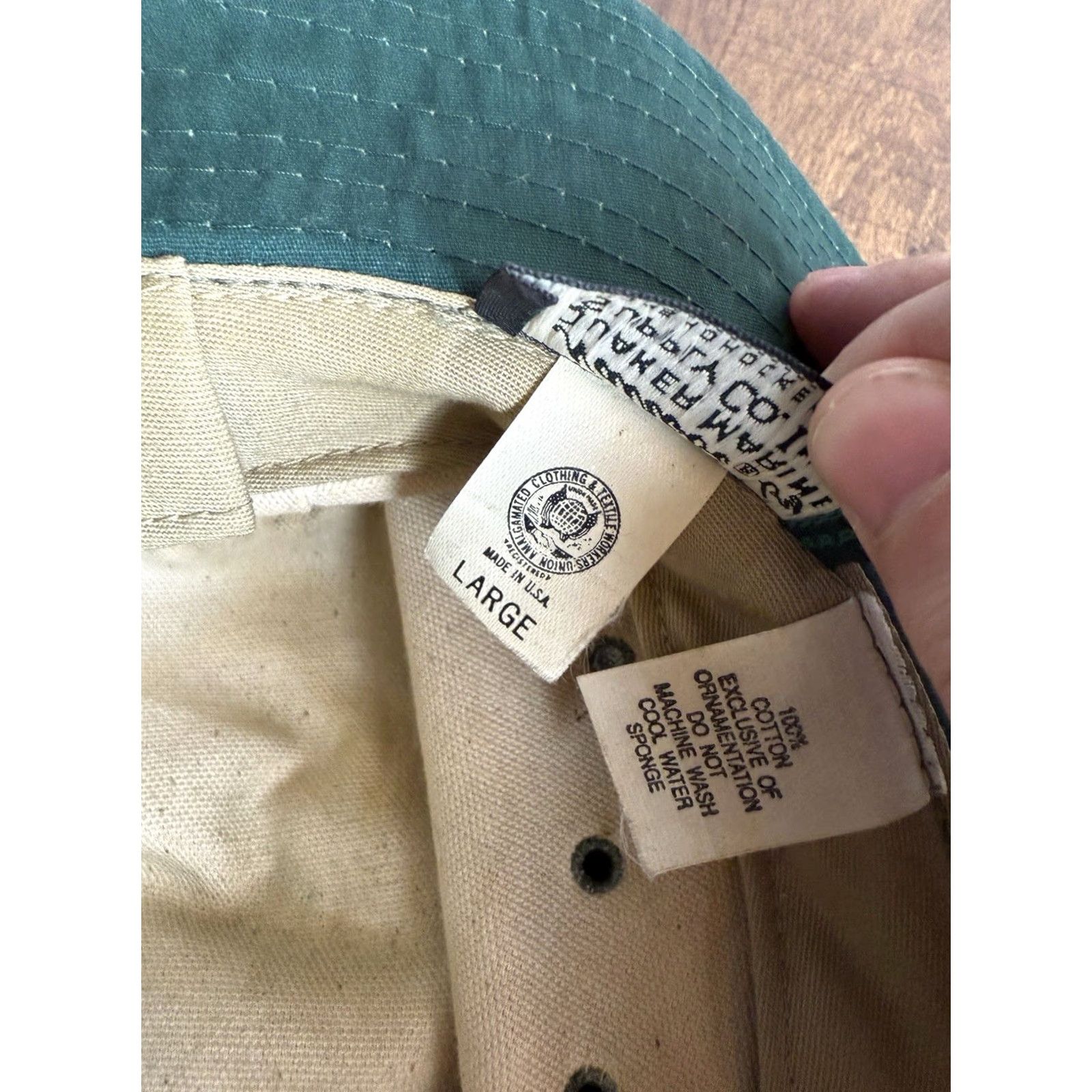 Vintage VINTAGE Quaker Marine Supply Bucket Hat Mens L Green Cotton Canvas USA Size ONE SIZE - 7 Thumbnail