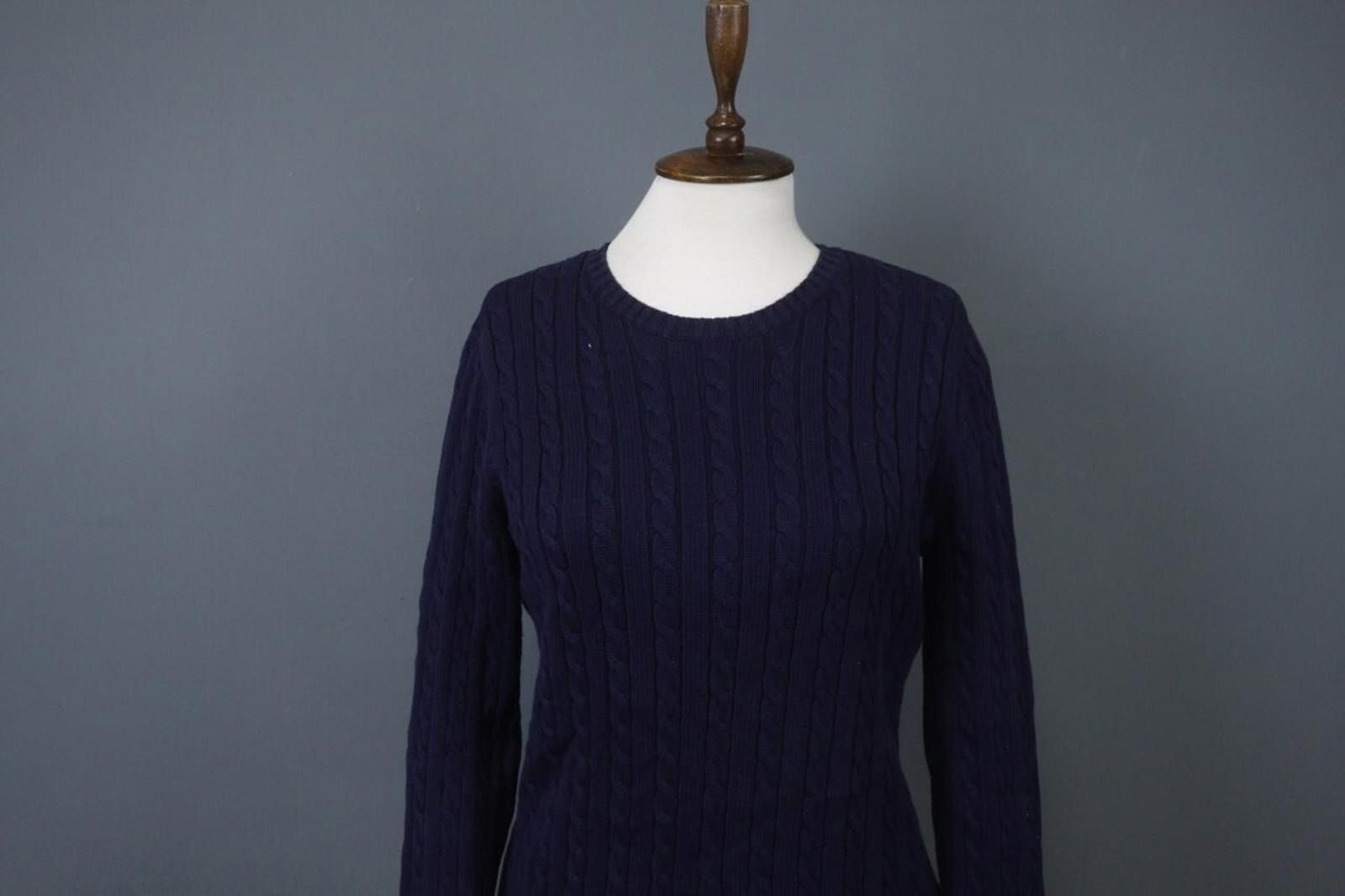 Lauren Ralph Lauren Lauren Ralph Lauren Navy Cotton Knit Pullover Sweater Size S Size S / US 4 / IT 40 - 2 Thumbnail