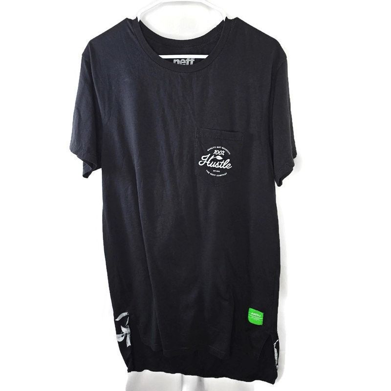 NEFF Neff x Juicy-J Hustle Extra Long Black T-shirt Size Large Size US L / EU 52-54 / 3 - 1 Thumbnail