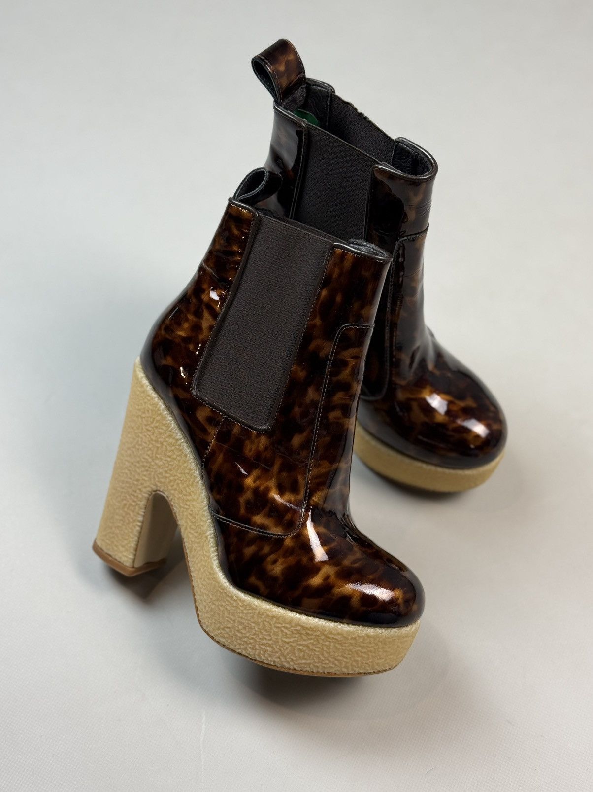 Allsaints Blaise Chelsea Leopard Pattern Platform Heels Boots Size US 6 / IT 36 - 4 Thumbnail