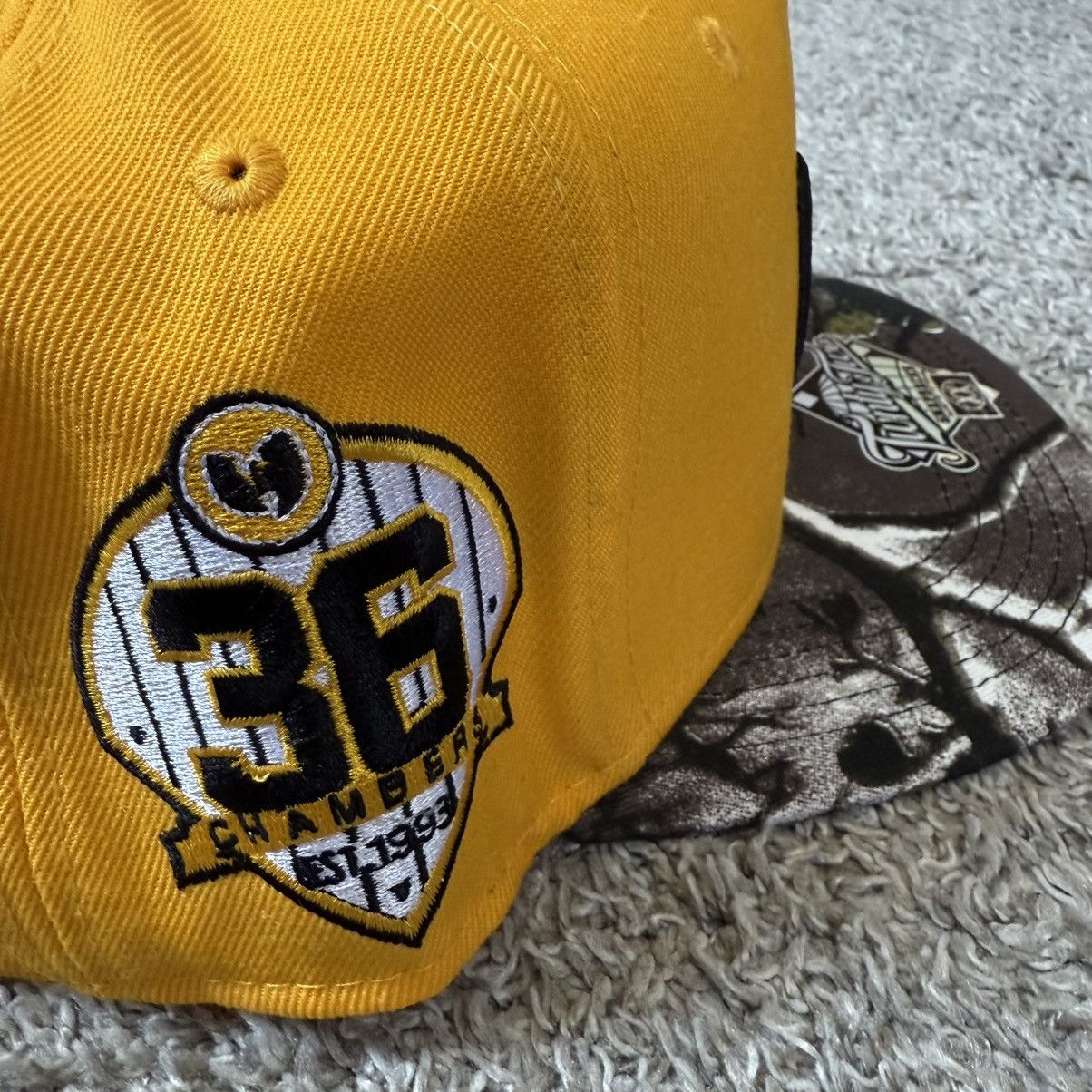 Wu-Tang Clan 🔴Wu-Tang Hat Twnty Two Yellow Camouflage NY Mets Raekwon Size ONE SIZE - 4 Thumbnail
