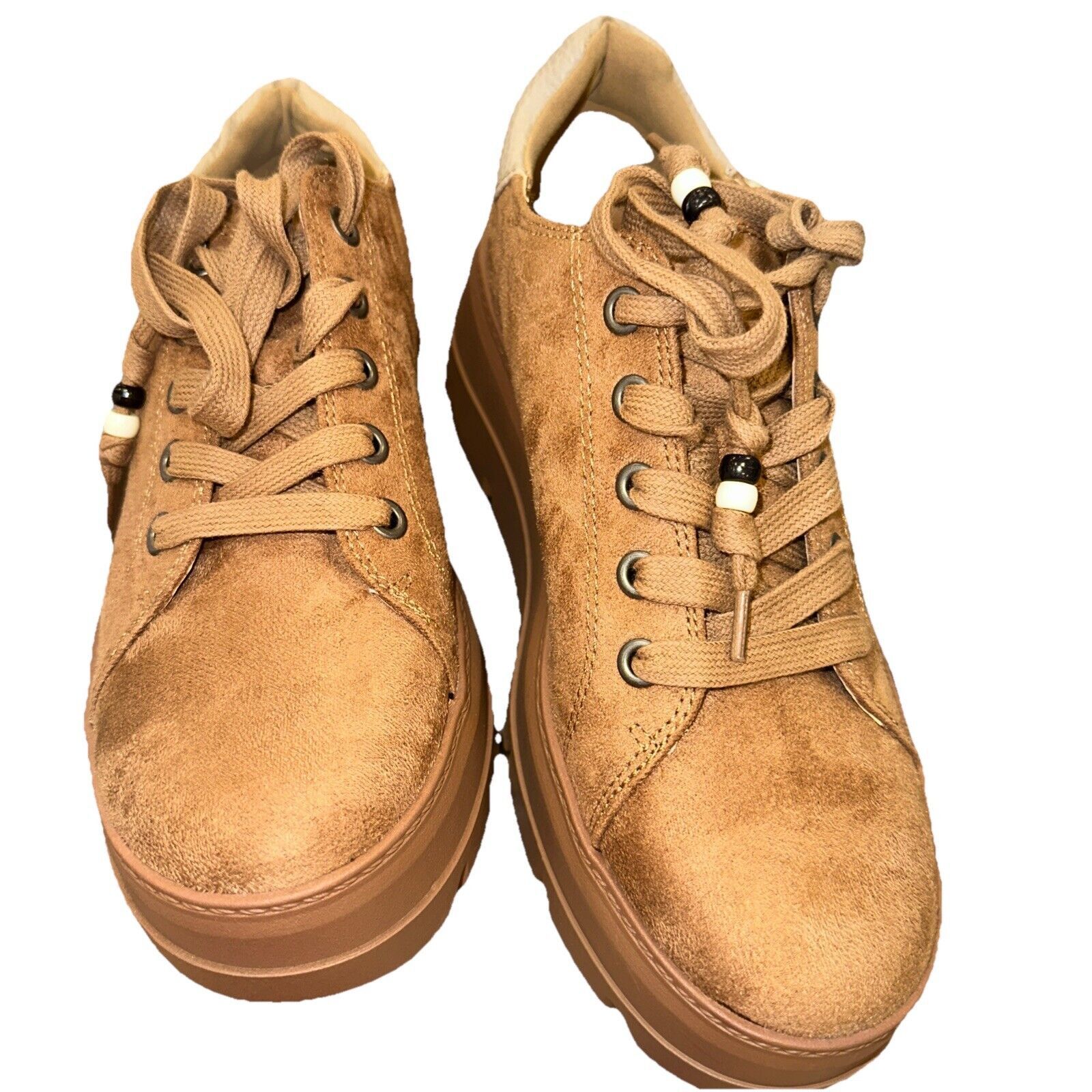 Other Zodiac Bea Brown Platform shoes Faux Suede LaceUp Women 9NWB Size US 9 / IT 39 - 1 Thumbnail
