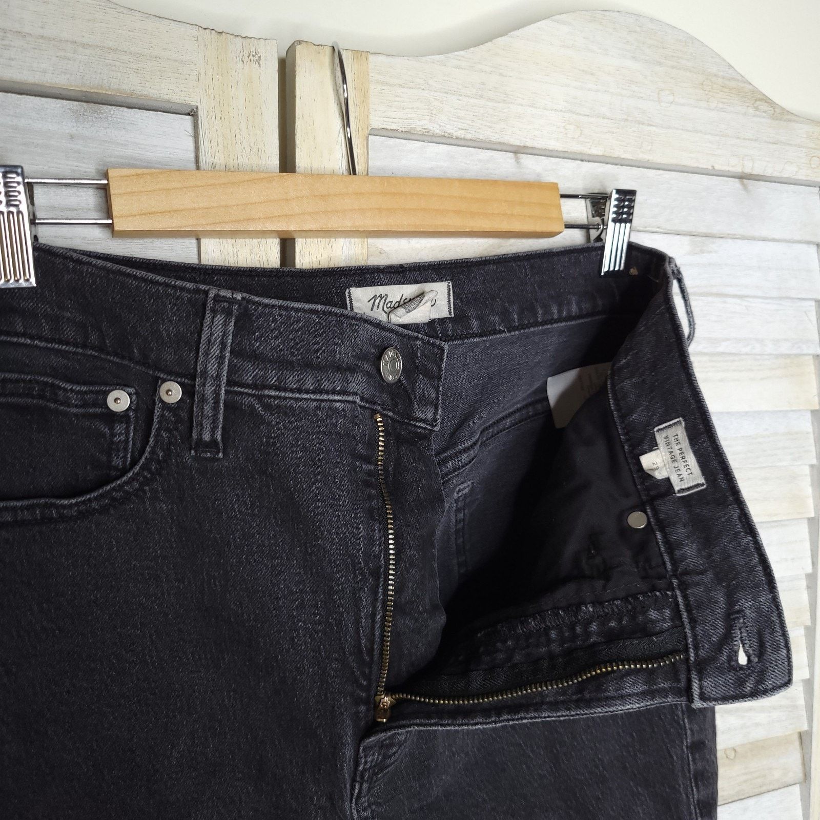 Madewell Madewell Jeans Womens 29 Black Stretch The Perfect Vintage Size 32" / US 10 / IT 46 - 4 Thumbnail