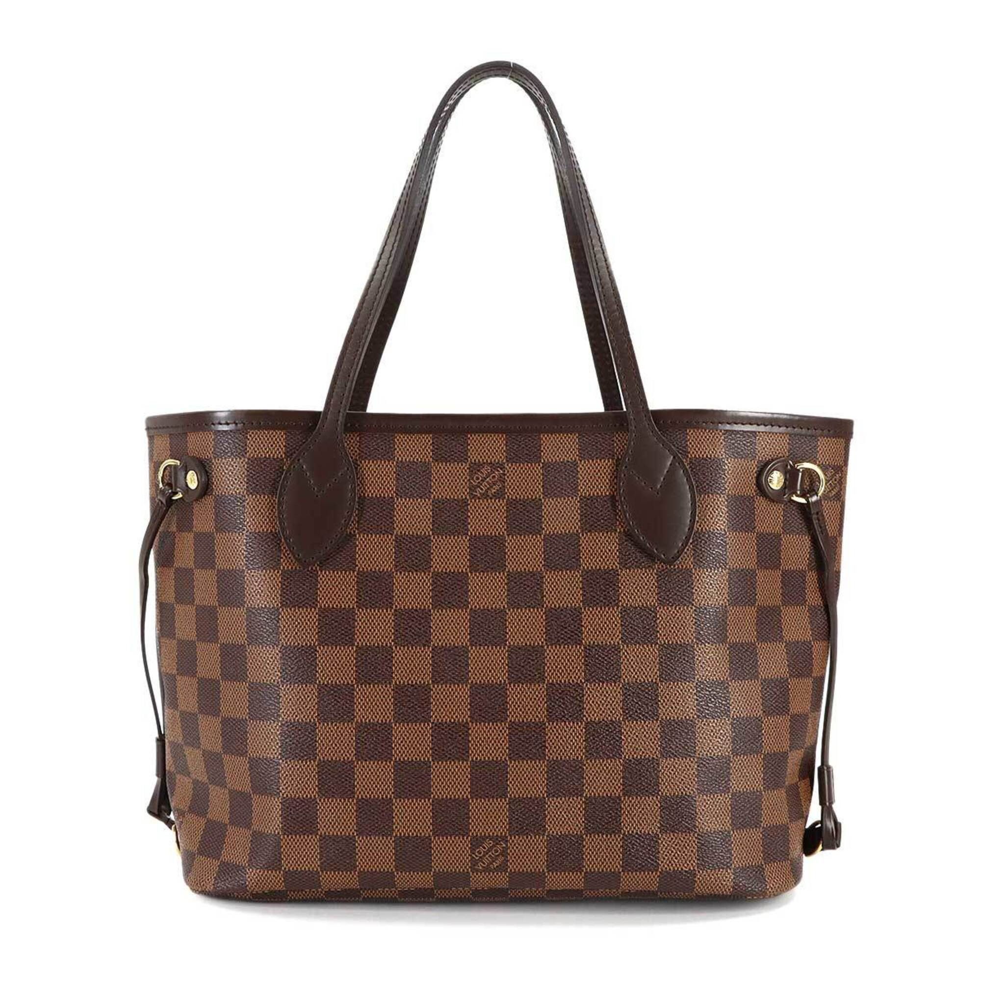 Louis Vuitton Louis Vuitton Damier Neverfull PM Tote Handbag, Ebene, N41359, Gold Hardware, Brown. Size ONE SIZE - 1 Thumbnail