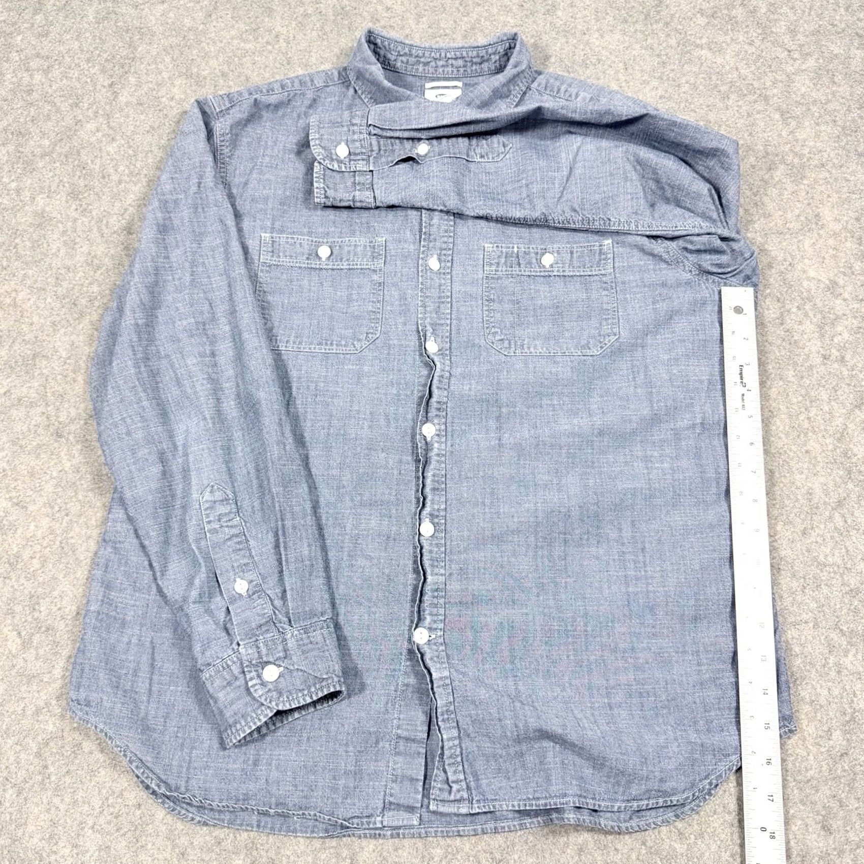 Gap Gap Slim Fit Button-Up Shirt Denim Blue XL Men Size US XL / EU 56 / 4 - 7 Thumbnail