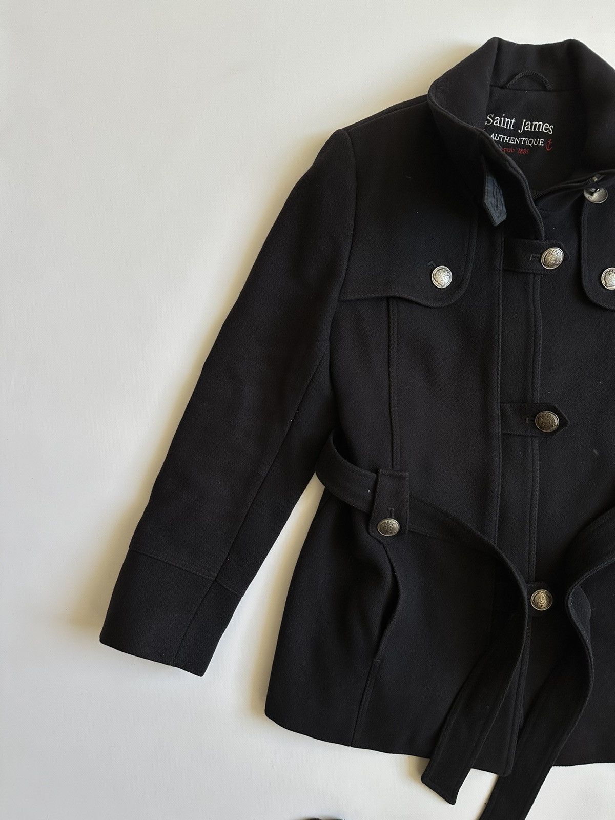 Gloverall × Saint James × Vintage Saint James Authentique Wool Women Blazer Coat Jacket Size 8 Size M / US 6-8 / IT 42-44 - 3 Thumbnail