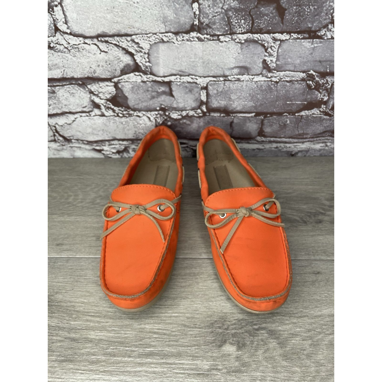Crocs CROCS Beach Line Orange Synthetic Slip on Boat Loafers Women Size US 8 / IT 38 - 5 Thumbnail