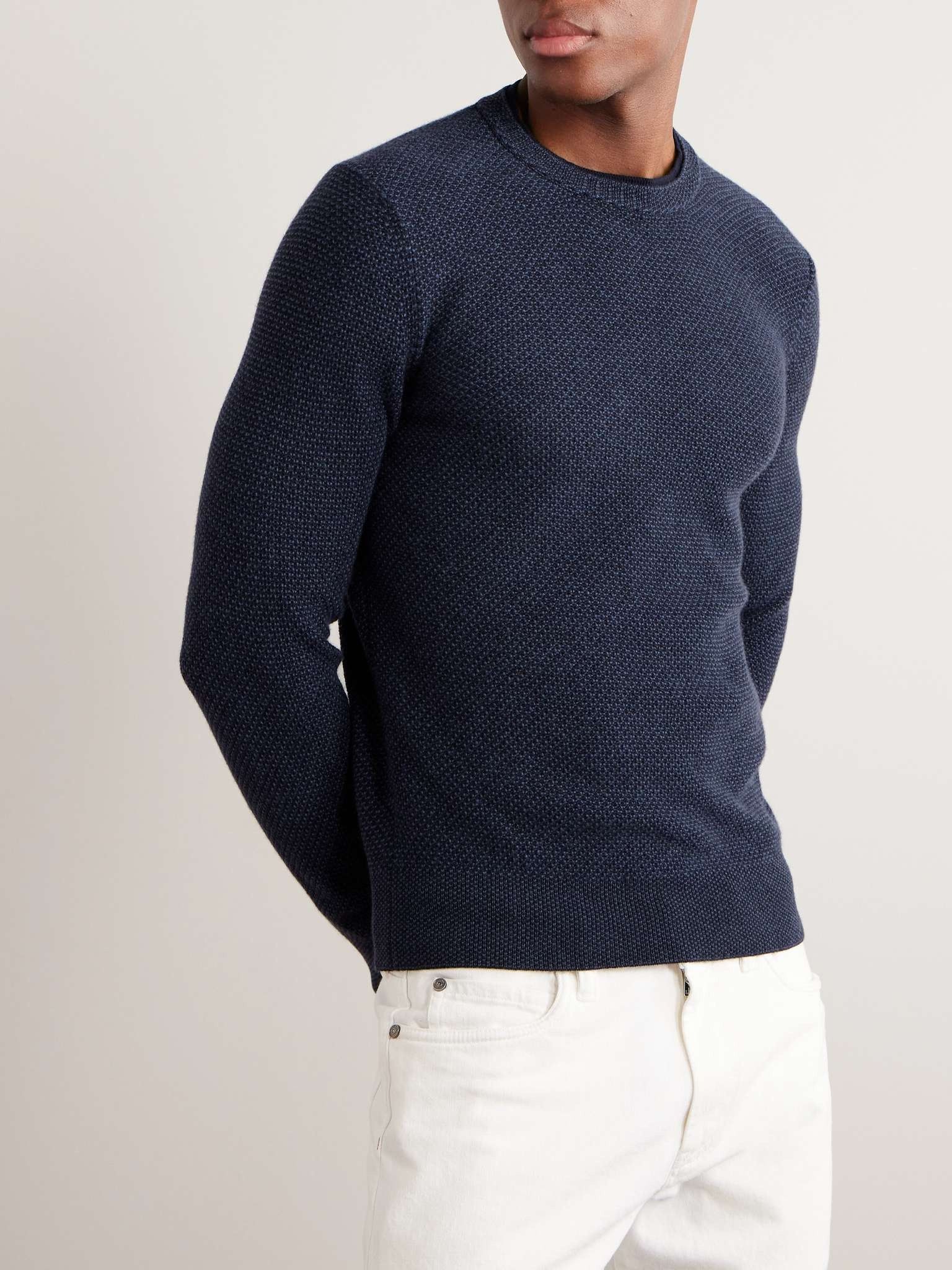 Loro Piana o1w1db10125 FAM7601 Crewneck Sweater in Navy Blue Size US XL / EU 56 / 4 - 3 Thumbnail