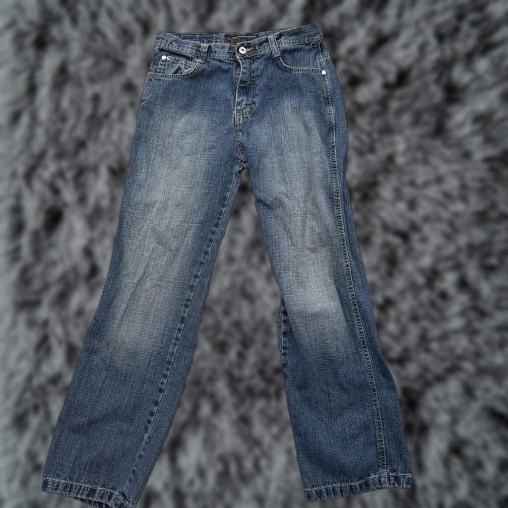 Southpole Southpole Jeans Womens 18 Blue Denim Relaxed Straight Leg Classic 100% Cotton Size 40" / US 18 - 1 Thumbnail