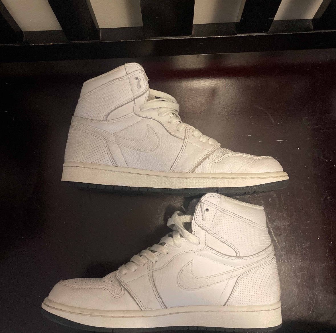 Jordan Brand × Nike Jordan 1 White Perforated Size US 9 / EU 42 - 1 Thumbnail