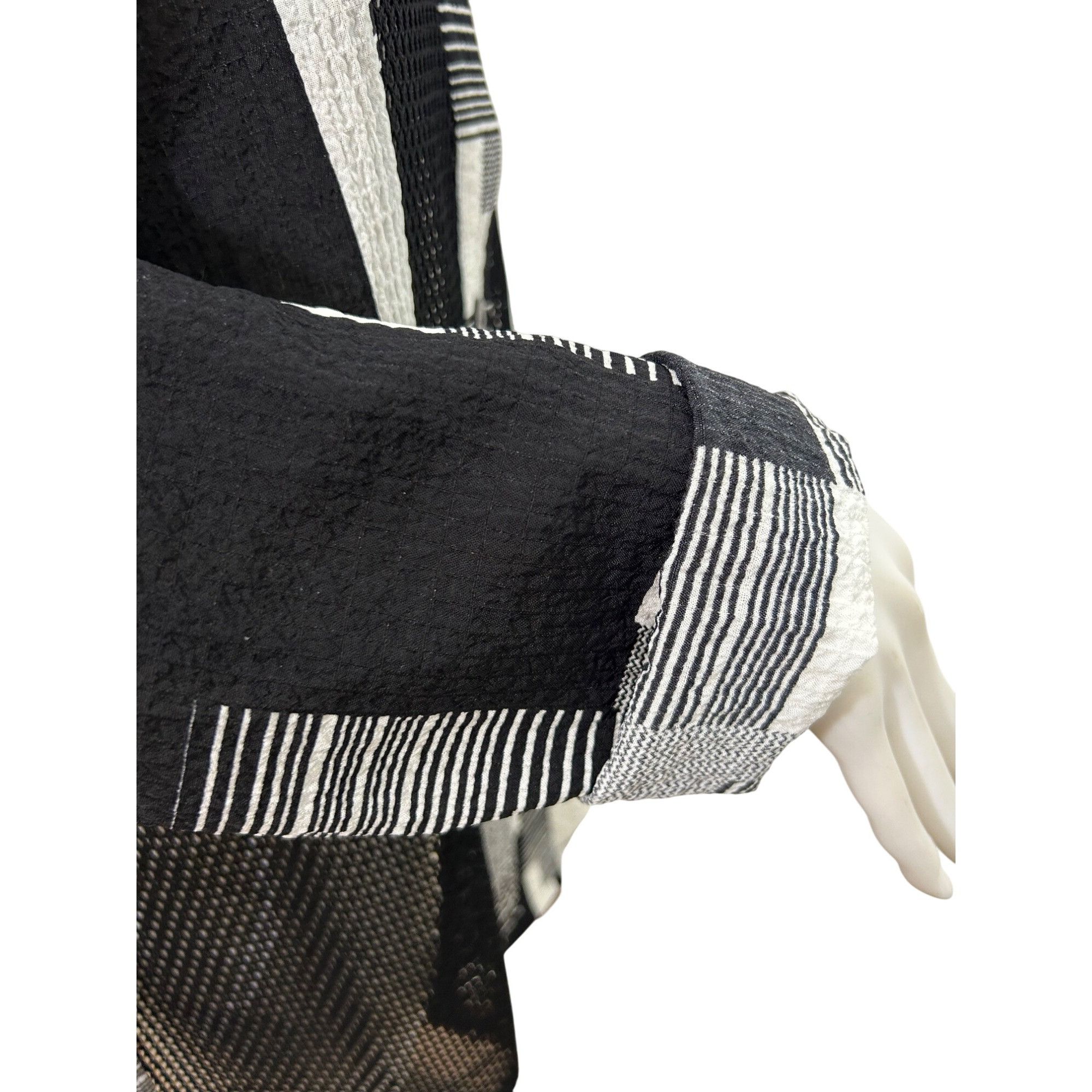 Other Damee Tunic Top XL Black White Checkered Mesh Inserts Collar Size XL / US 12-14 / IT 48-50 - 10 Thumbnail
