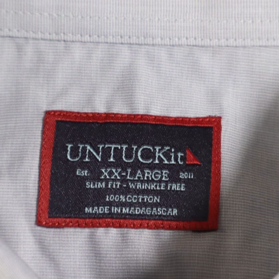 UNTUCKit VINTAGE Untuckit Rubican WF Slim Cotton Solid Button Up Shirt Gray Men's 2XL Size US XXL / EU 58 / 5 - 5 Thumbnail