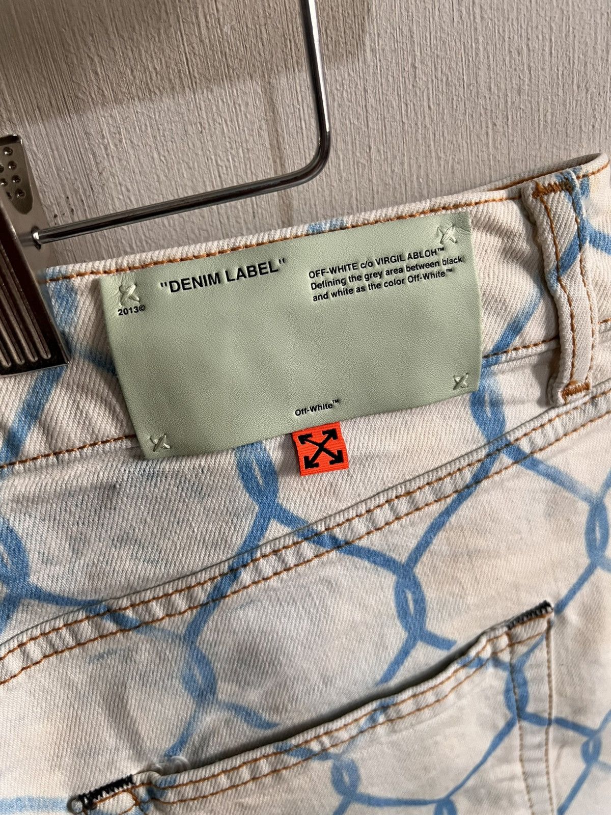 Off-White Off white fence bleached skinny jeans Size US 34 / EU 50 - 9 Thumbnail
