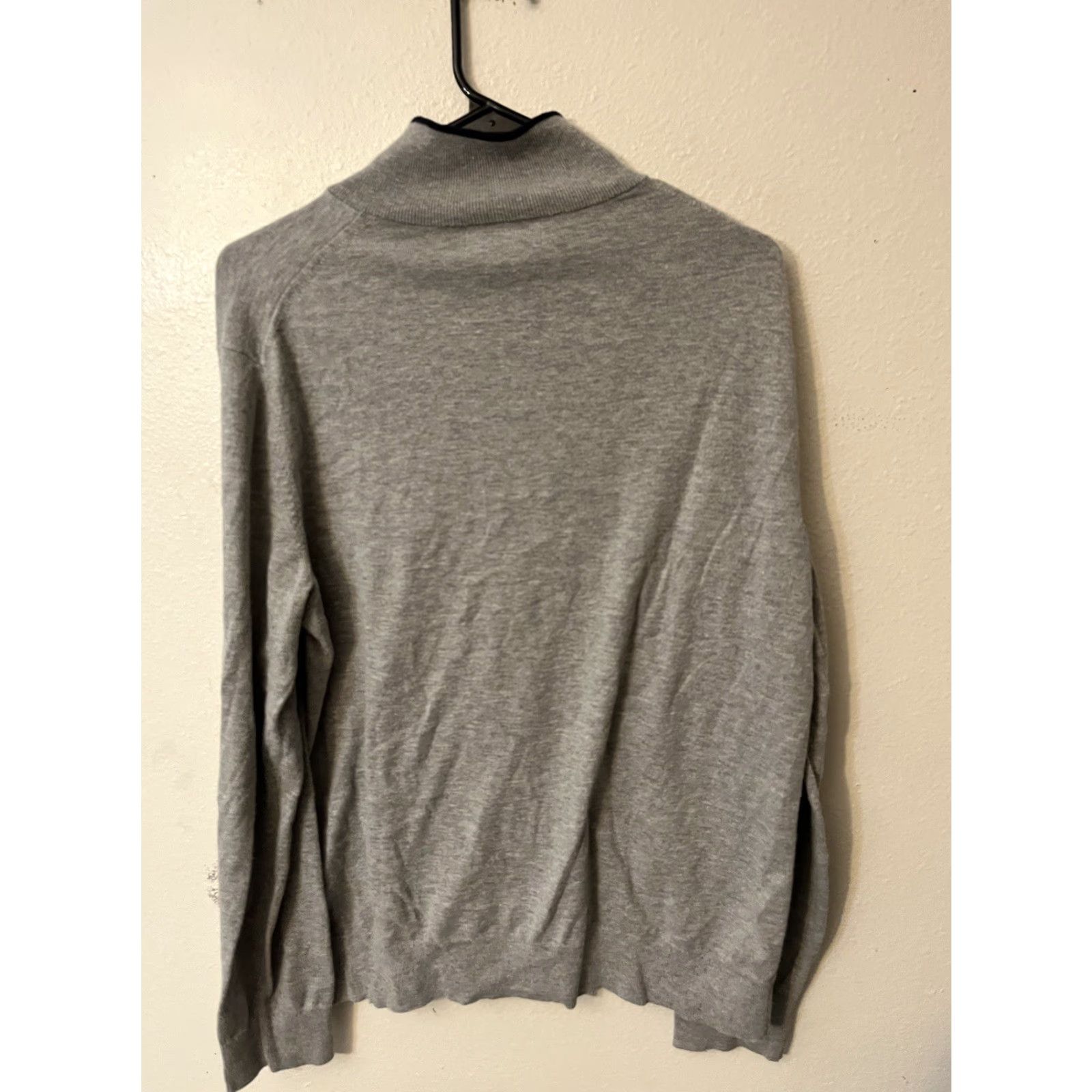 Banana Republic Banana Republic Eco Sweater L Gray Cotton Blend 1/4 Zip Mock Neck Knit Pullover Casual Men Size US L / EU 52-54 / 3 - 2 Thumbnail