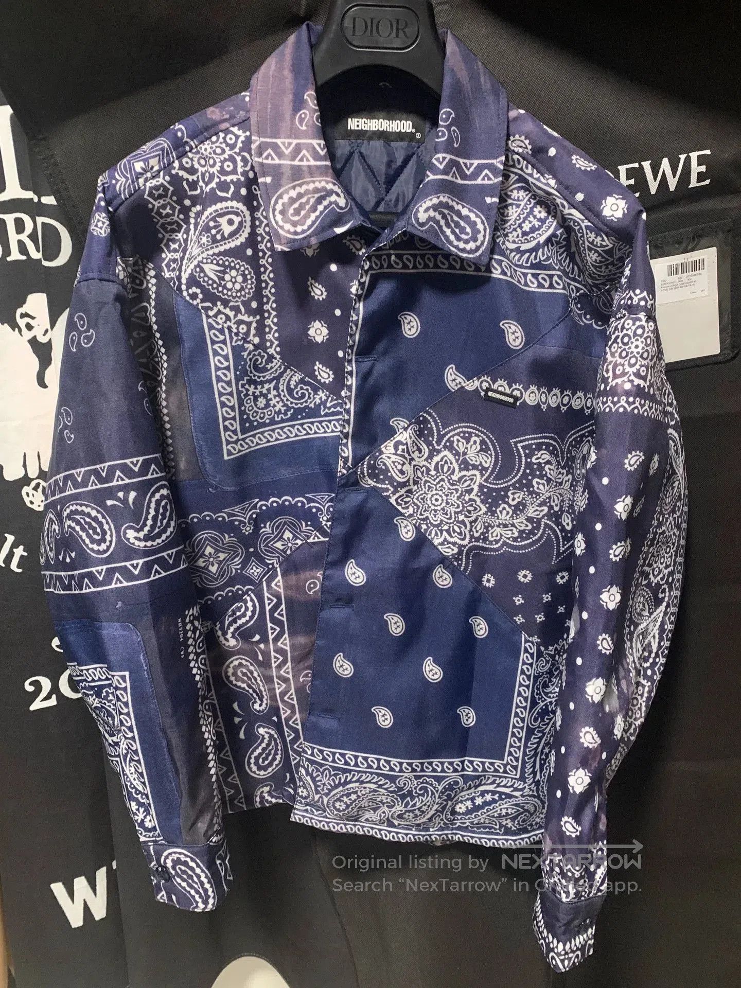 Neighborhood stylish blue patterned long sleeve jacket. Size US M / EU 48-50 / 2 - 5 Thumbnail