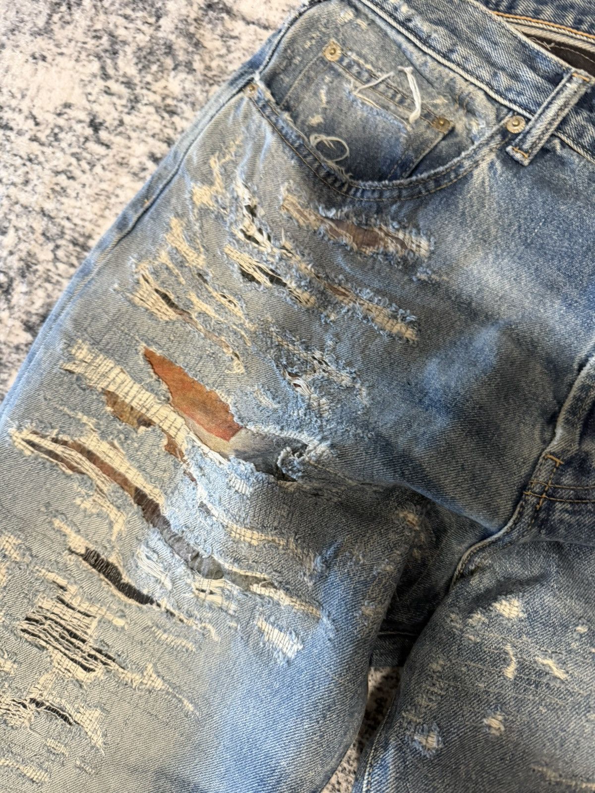 Maison Margiela × Supreme Supreme x MM6 Maison Margiela Distressed Loose Fit Jeans Size US 34 / EU 50 - 7 Thumbnail