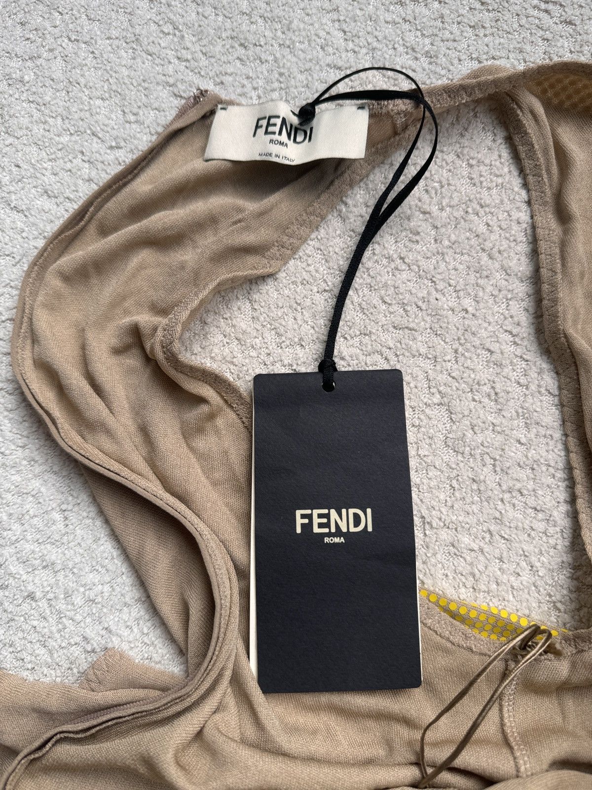Fendi Fendi Yellow Jersey Dress Size XS / US 0-2 / IT 36-38 - 14 Thumbnail
