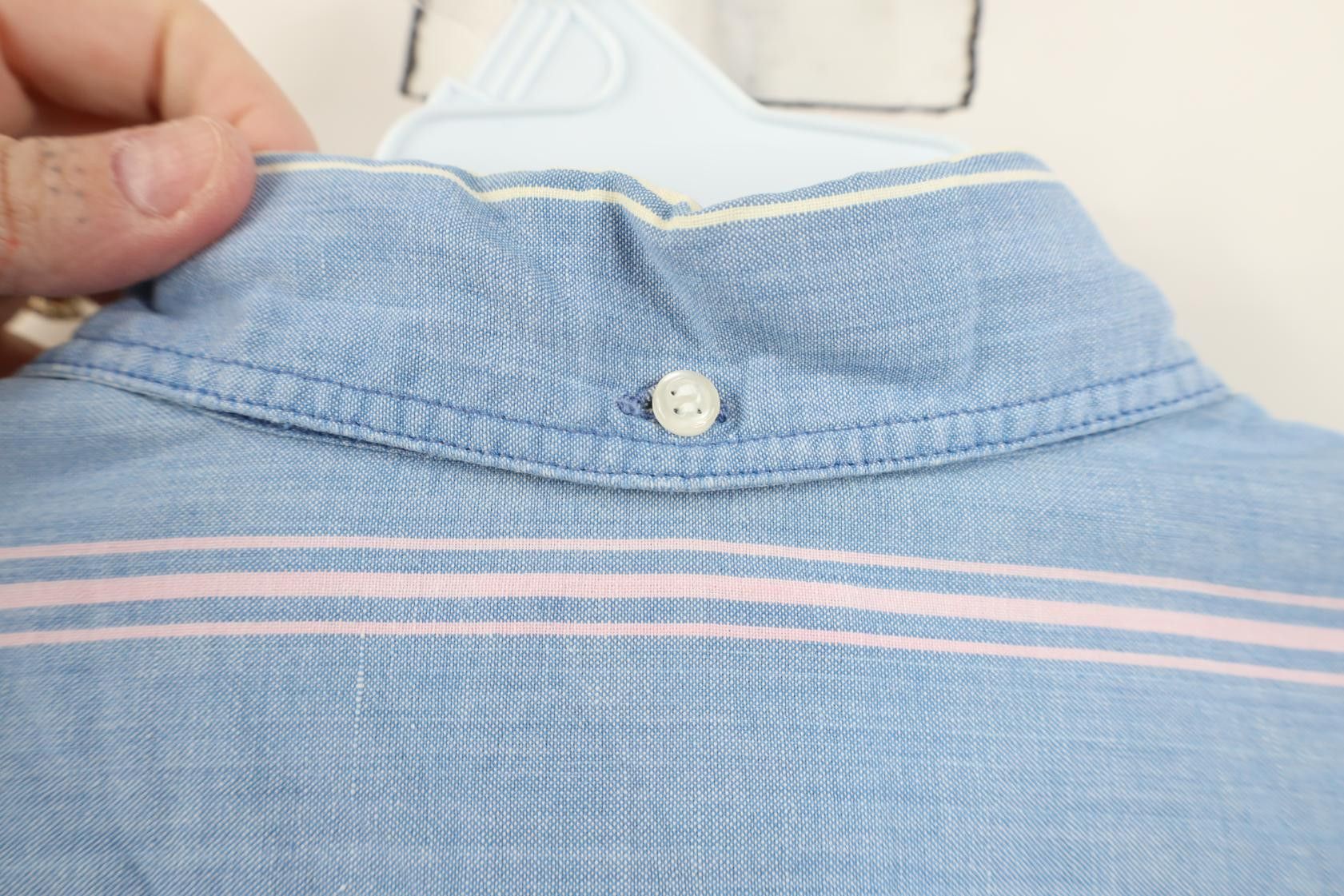 Vintage Vintage 90s Streetwear Chambray Short Sleeve Button Shirt Size US L / EU 52-54 / 3 - 11 Thumbnail