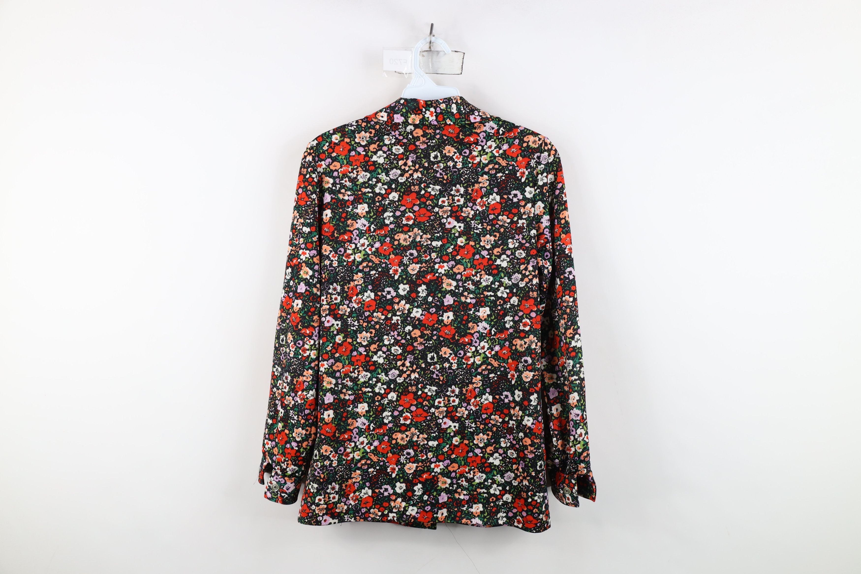 Vintage Vintage 60s 70s Streetwear Floral Knit Collared Button Shirt Size M / US 6-8 / IT 42-44 - 11 Thumbnail