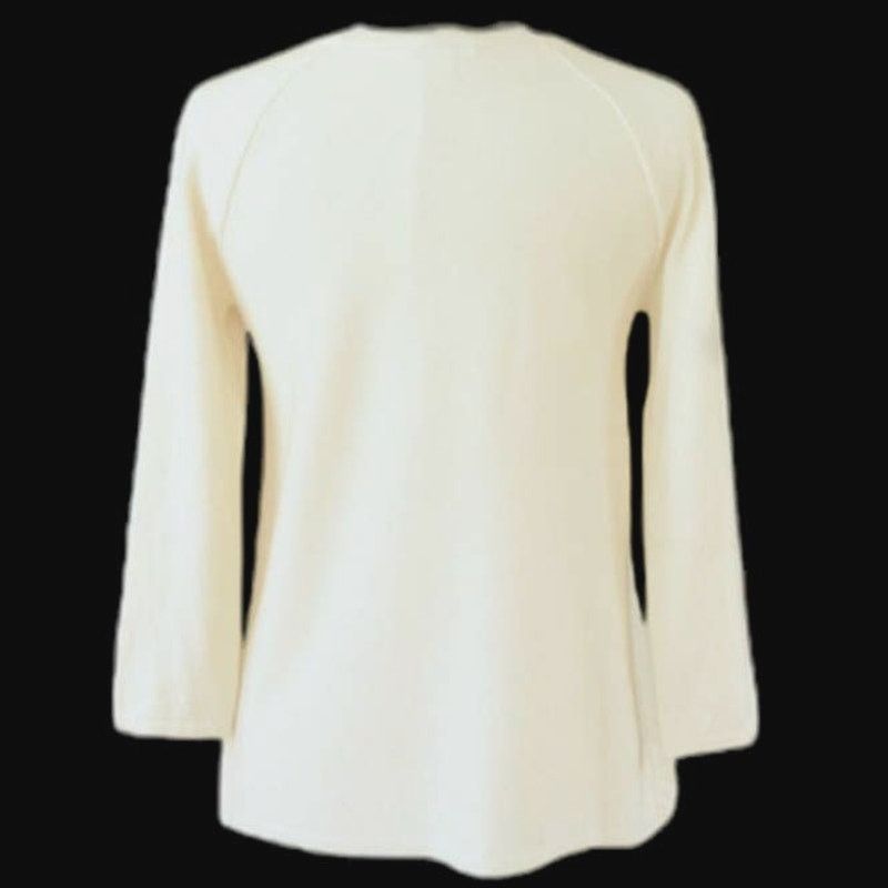 NBDN Nobrandedon Garnet Hill Off White Cashmere Sweater Top | Size L Size L / US 10 / IT 46 - 2 Thumbnail